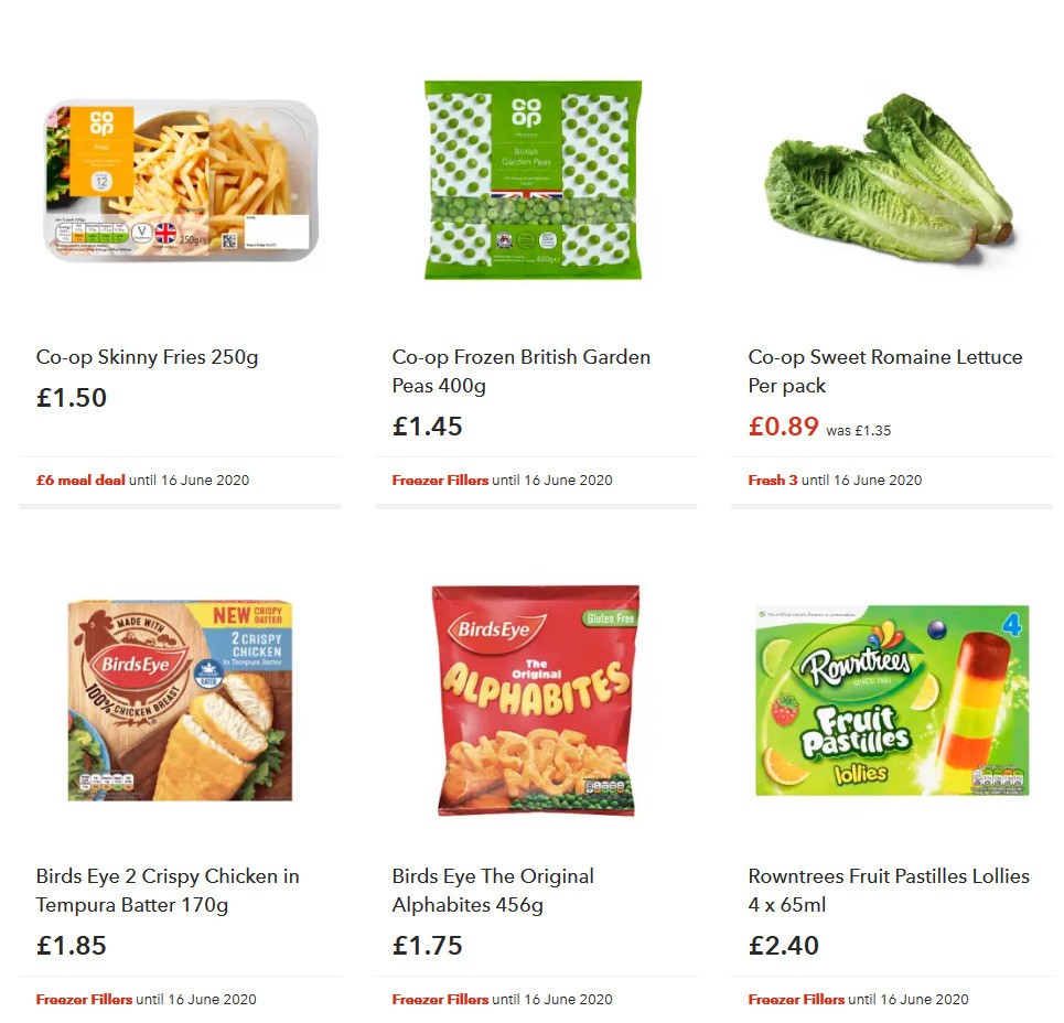 Co-op Food Offers from 6 June