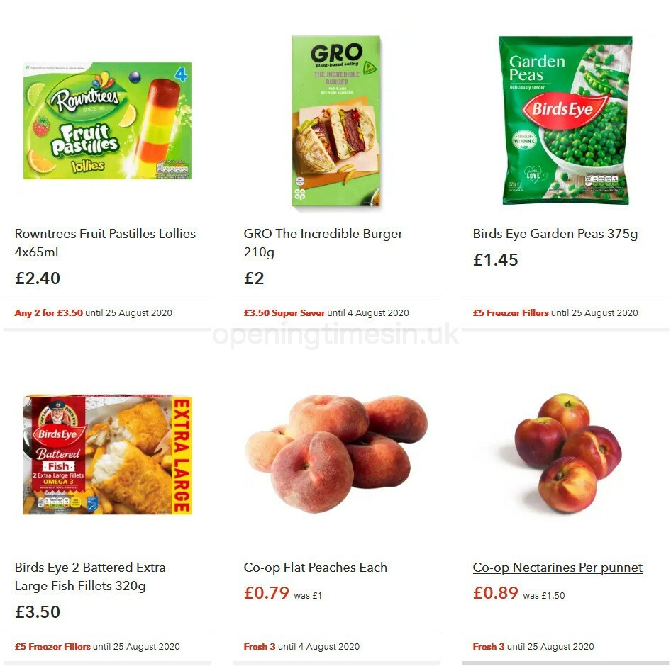 Co-op Food Offers from 5 August