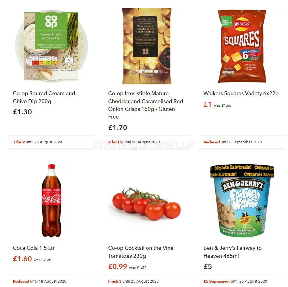 Co-op Food Offers from 5 August