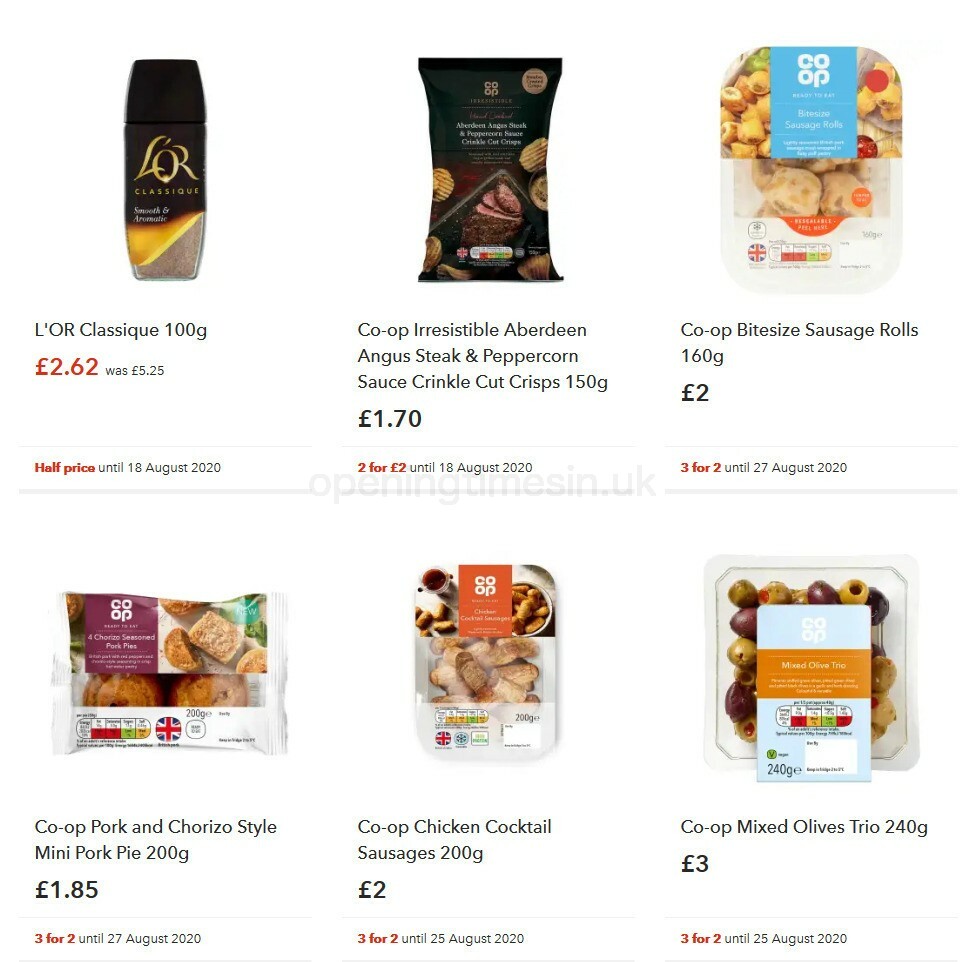 Co-op Food Offers from 5 August