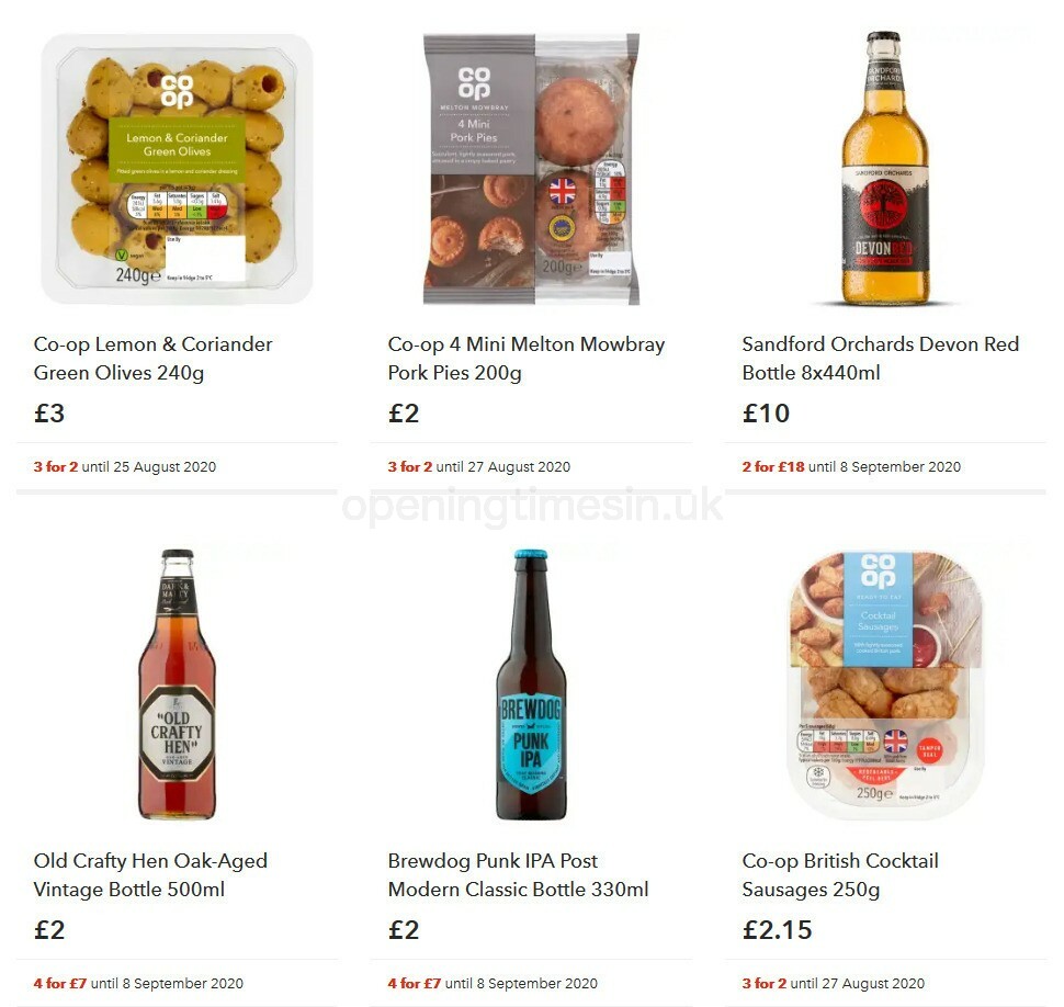 Co-op Food Offers from 5 August