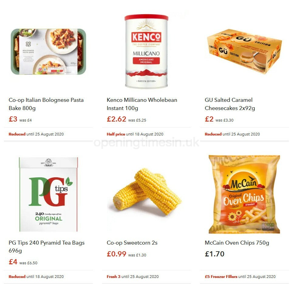 Co-op Food Offers from 5 August