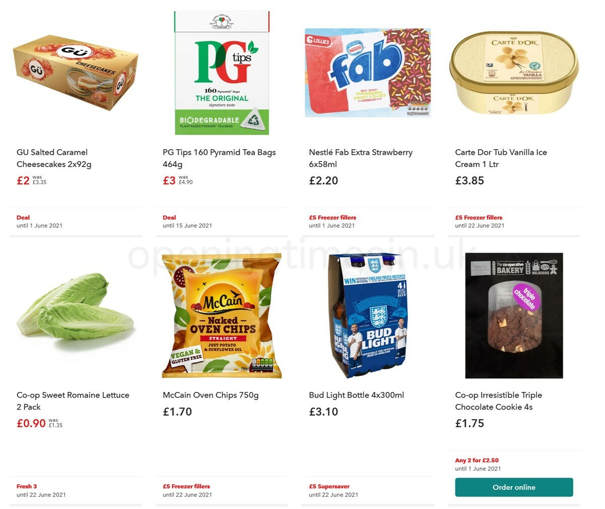 Co-op Food Offers from 2 June