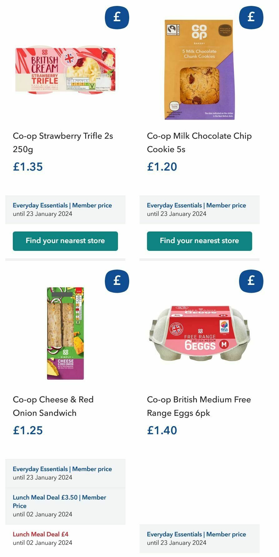 Co-op Food Offers from 13 December