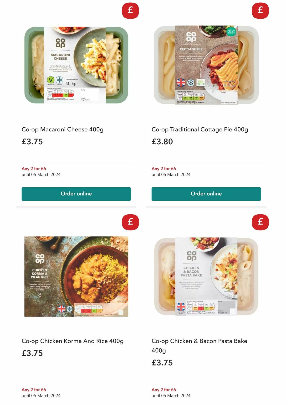 Co-op Food Offers from 5 February