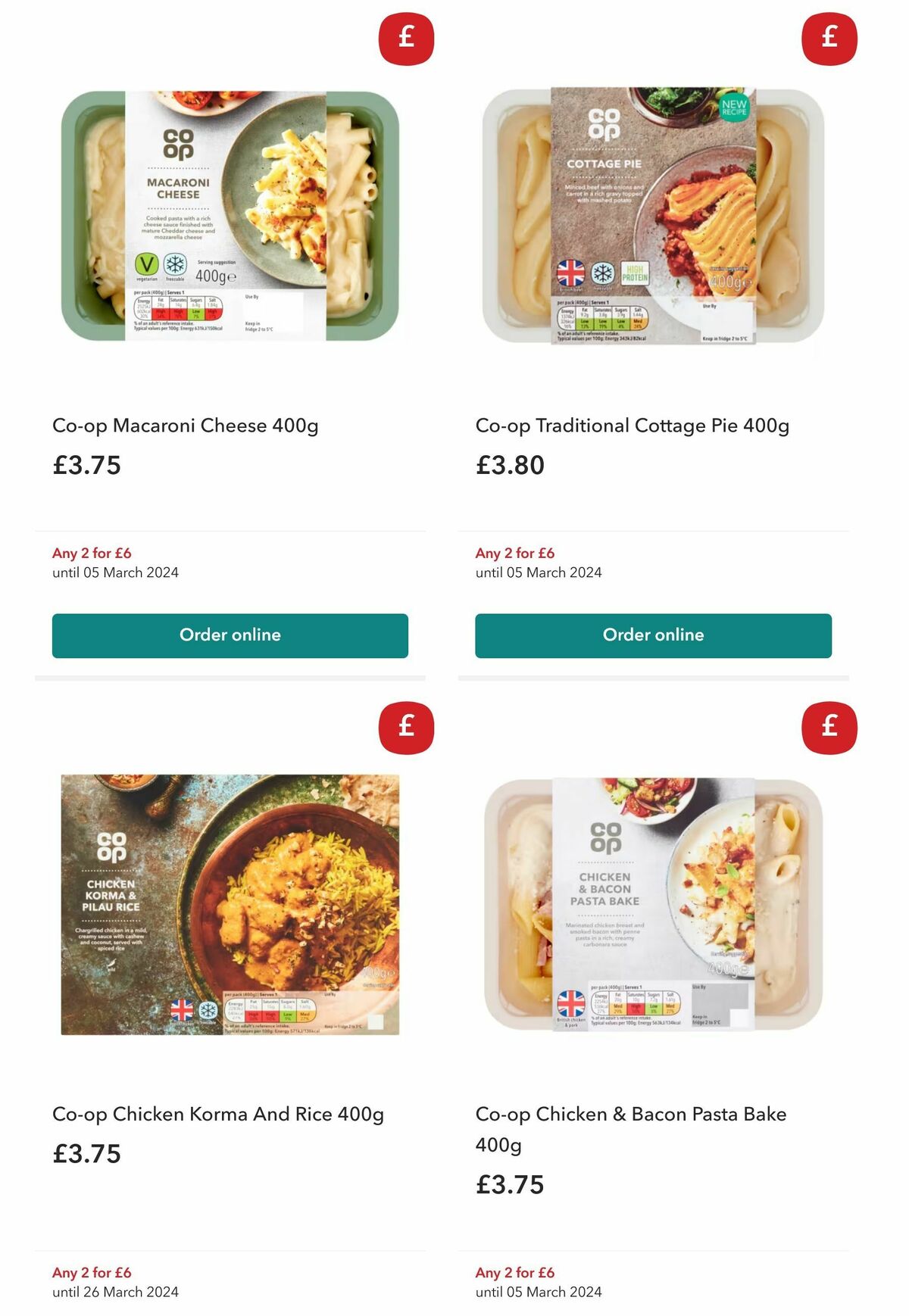 Co-op Food Offers from 14 February