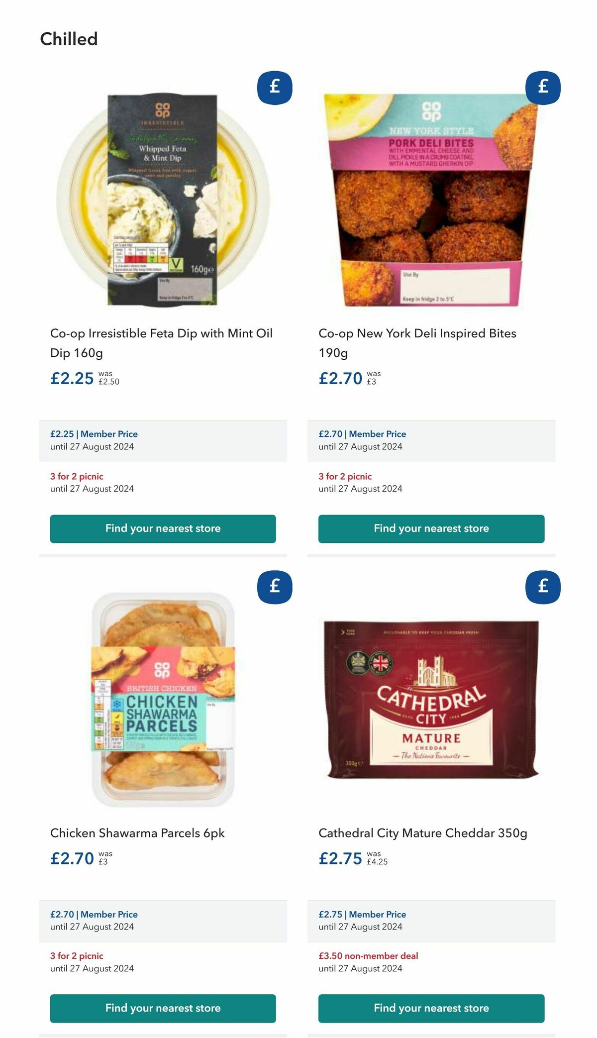 Co-op Food Offers from 7 August