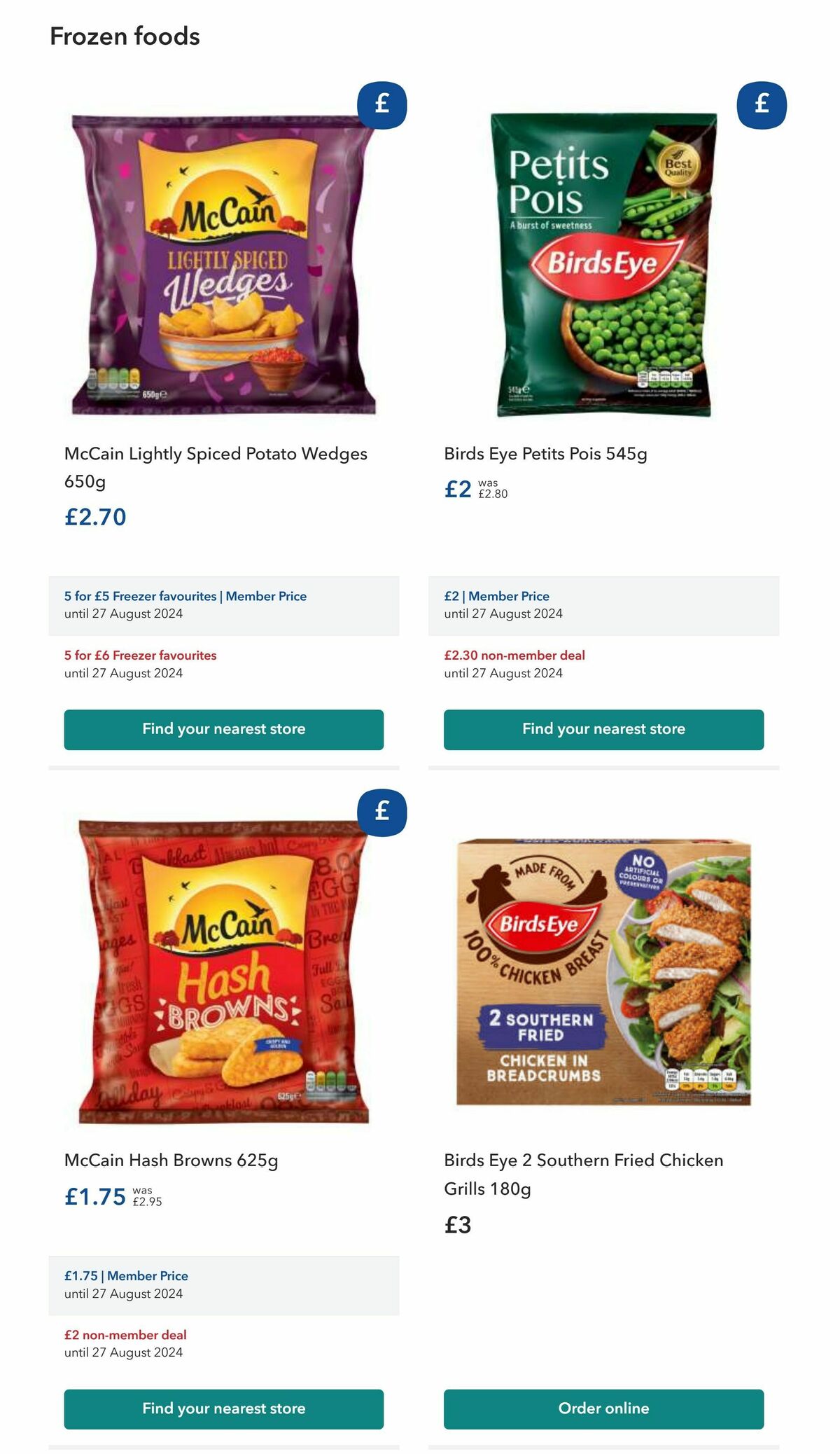 Co-op Food Offers from 7 August