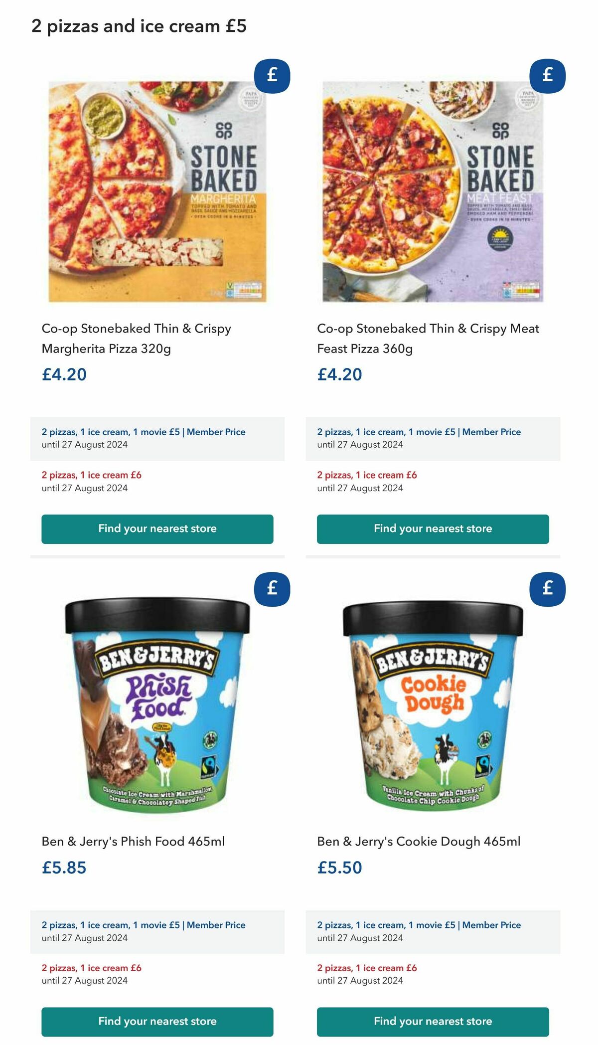 Co-op Food Offers from 7 August