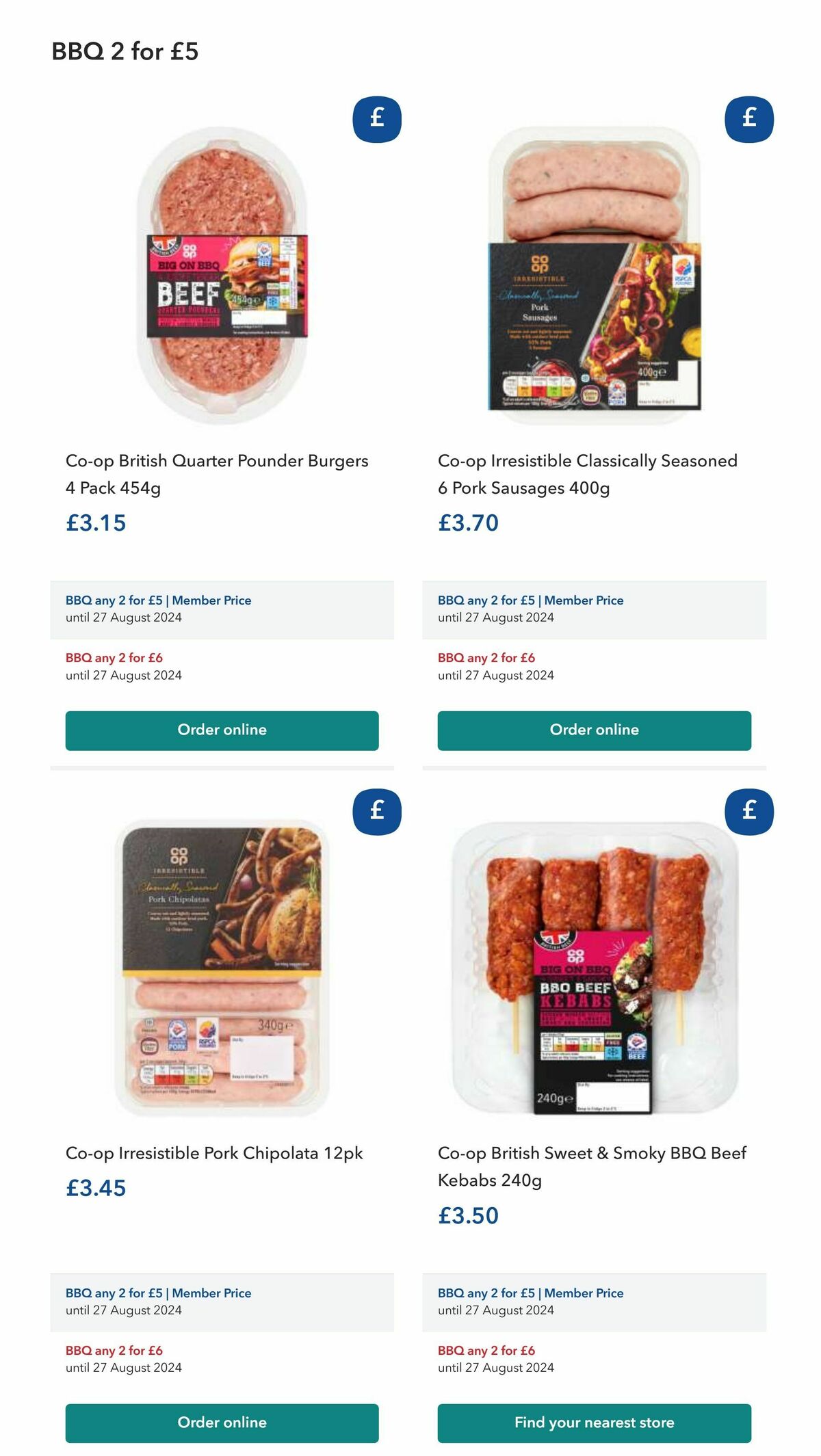 Co-op Food Offers from 7 August