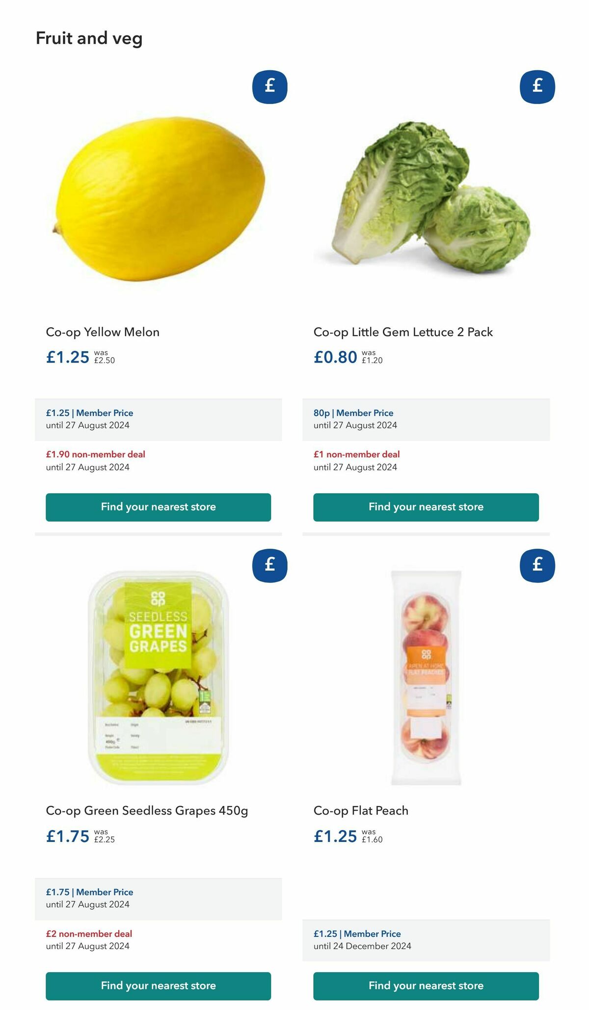 Co-op Food Offers from 7 August