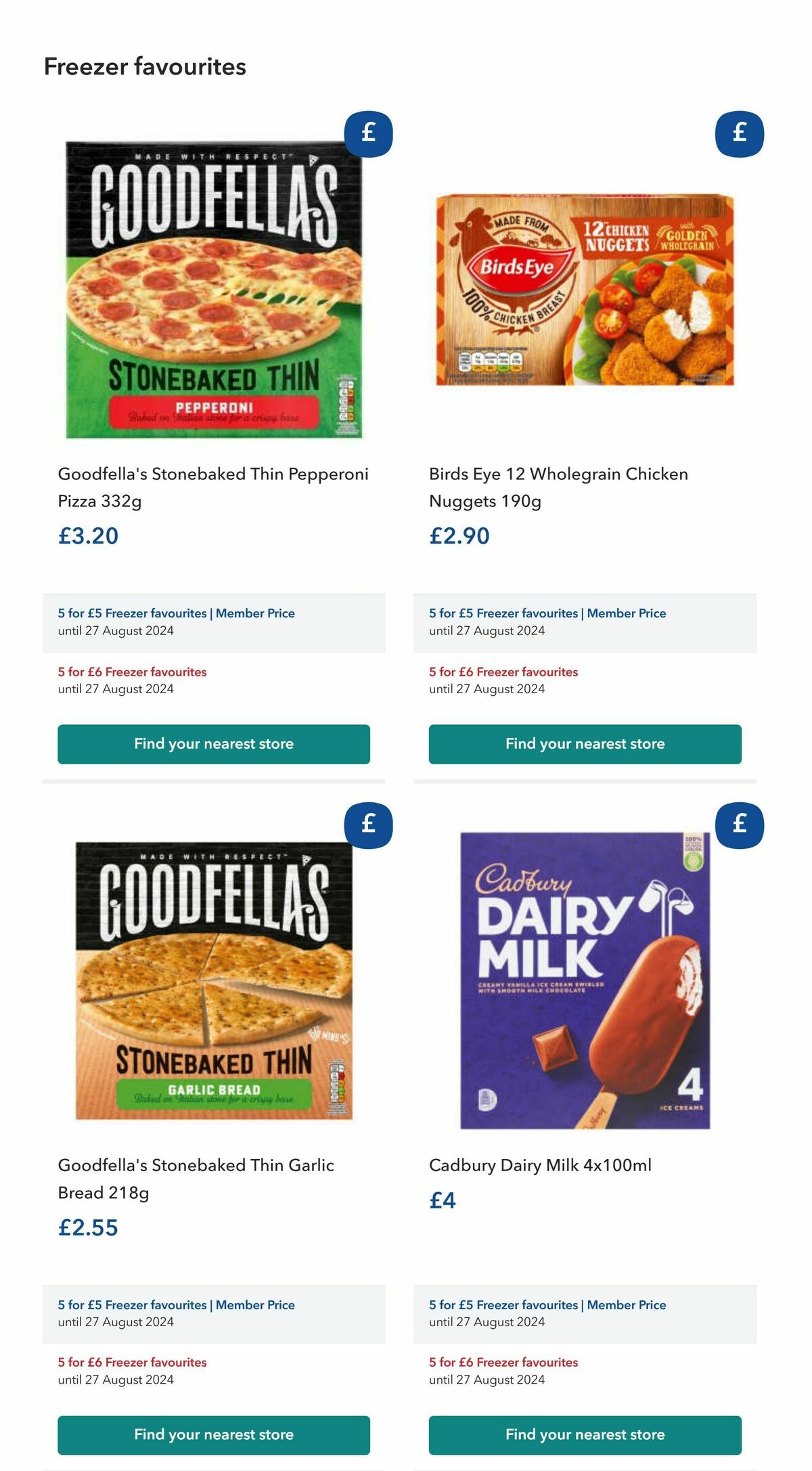 Co-op Food Offers from 7 August