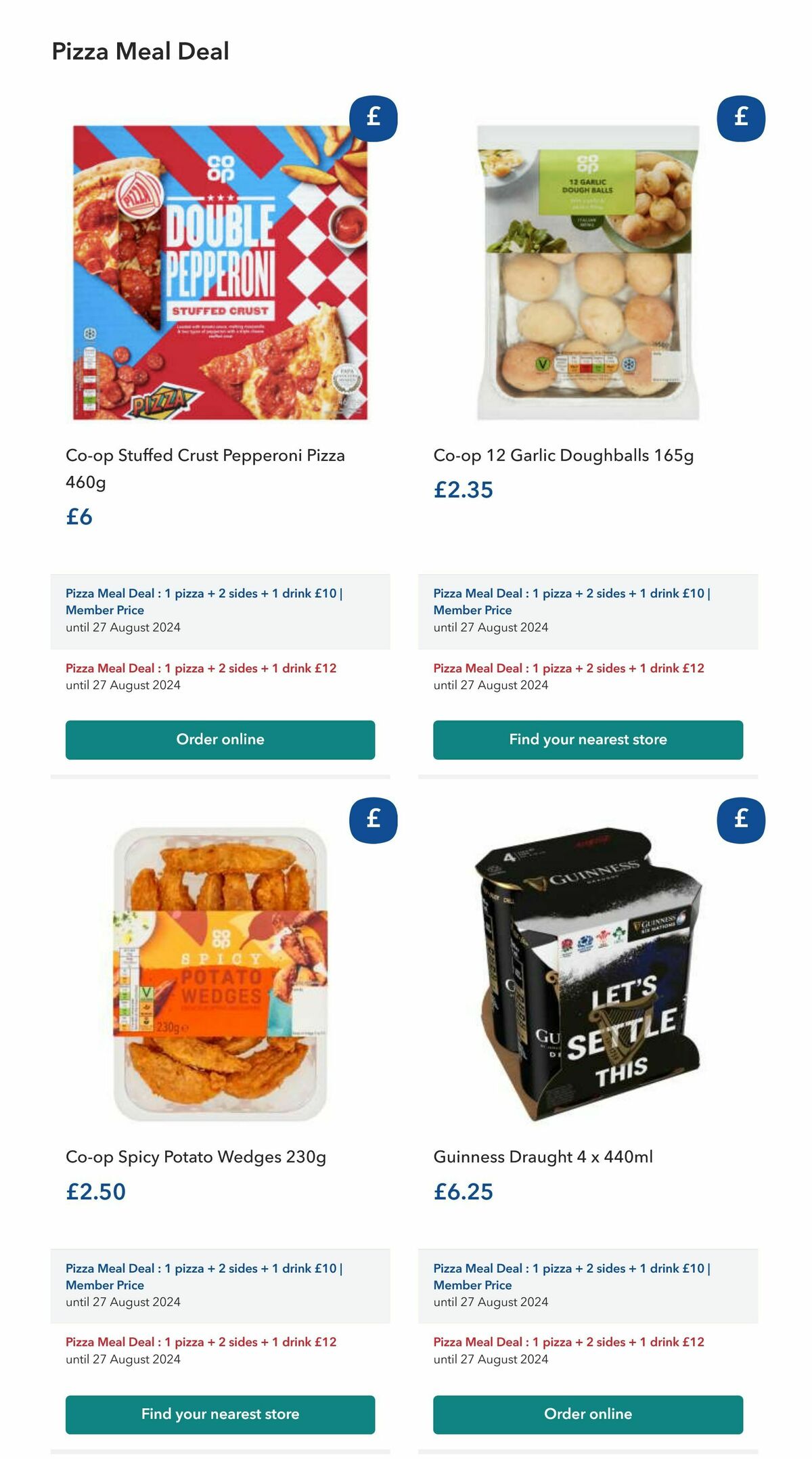 Co-op Food Offers from 7 August