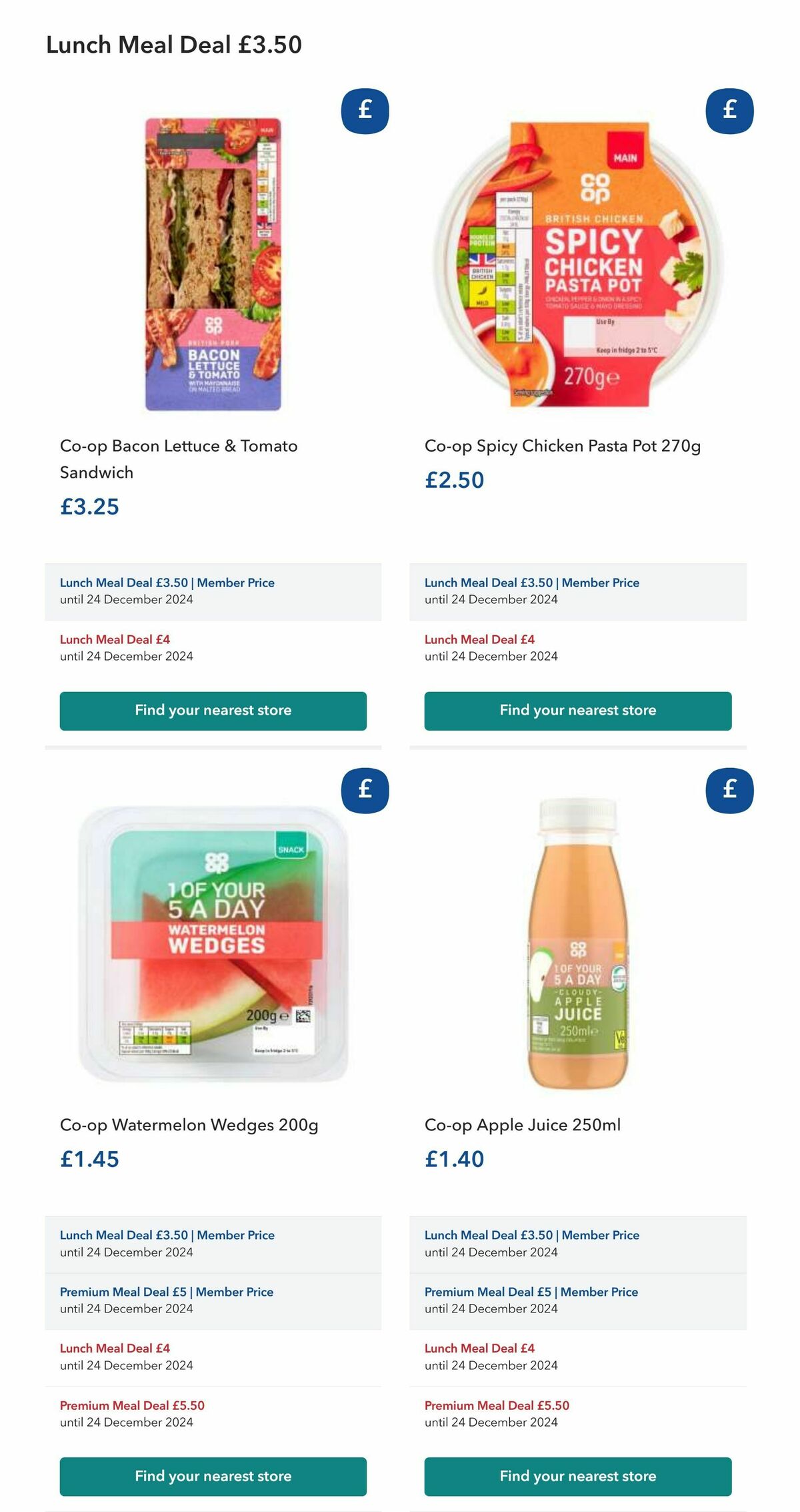 Co-op Food Offers from 7 August