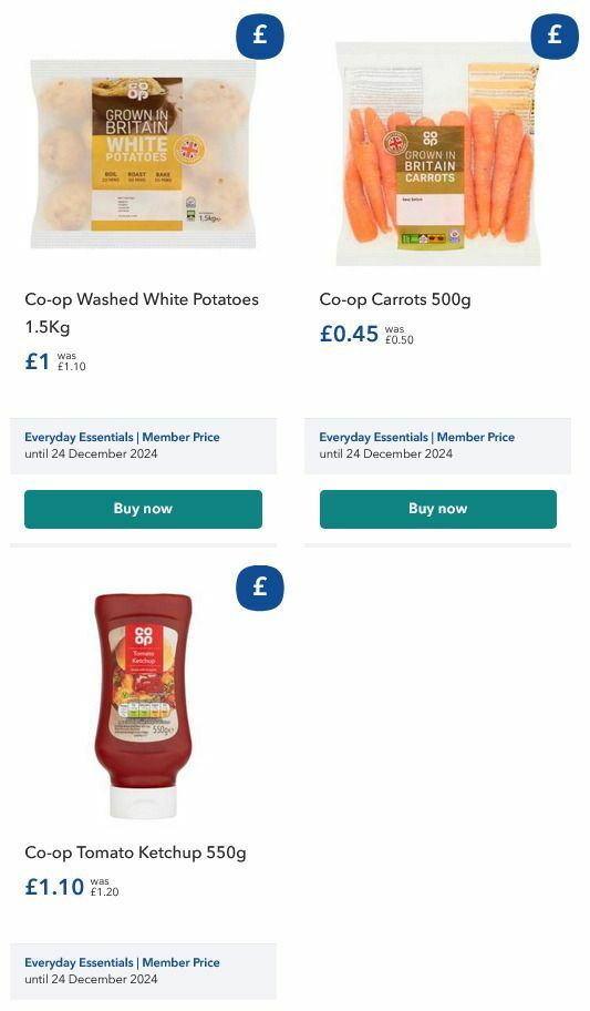 Co-op Food Offers from 27 August