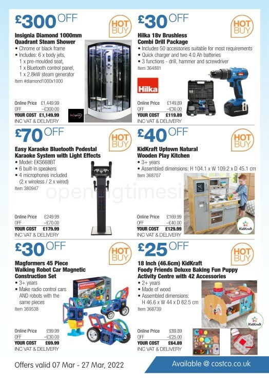 Costco Scotland & Wales Offers from 7 March