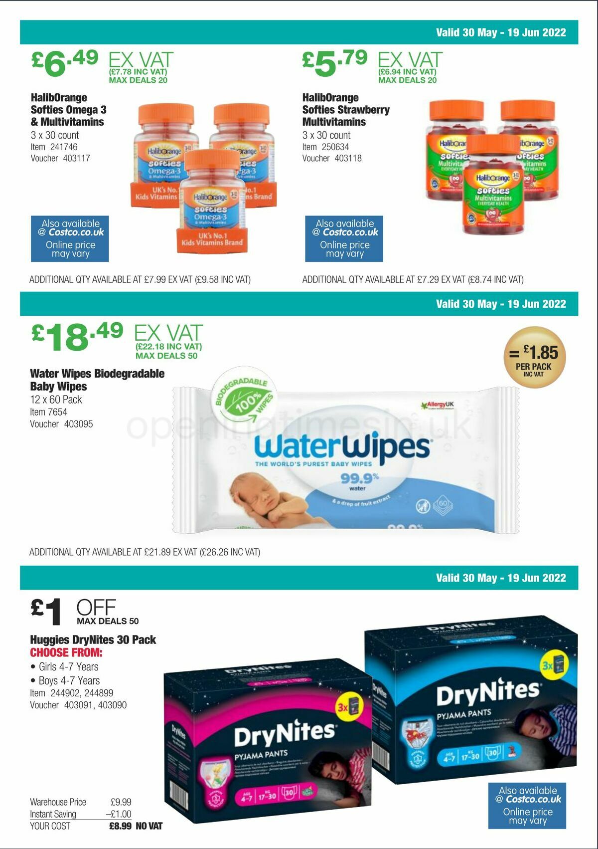 Costco Scotland & Wales Offers from 30 May