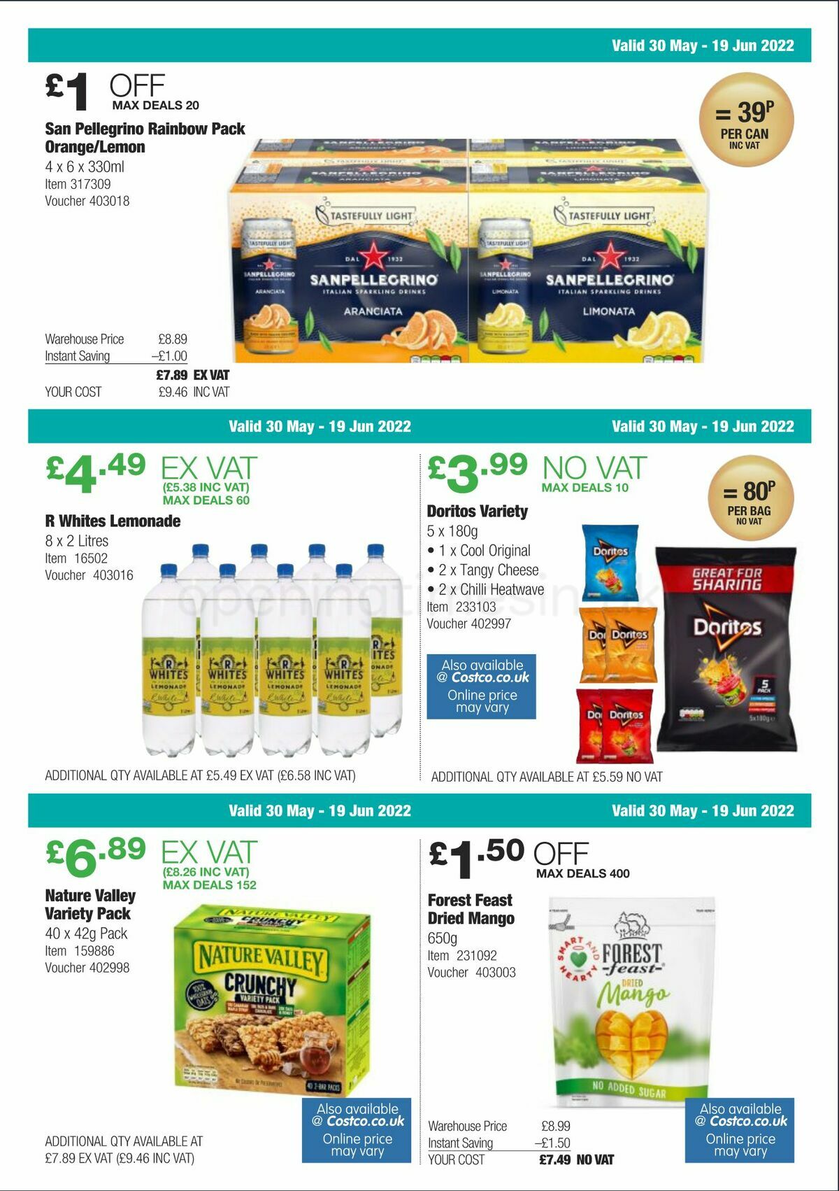 Costco Scotland & Wales Offers from 30 May