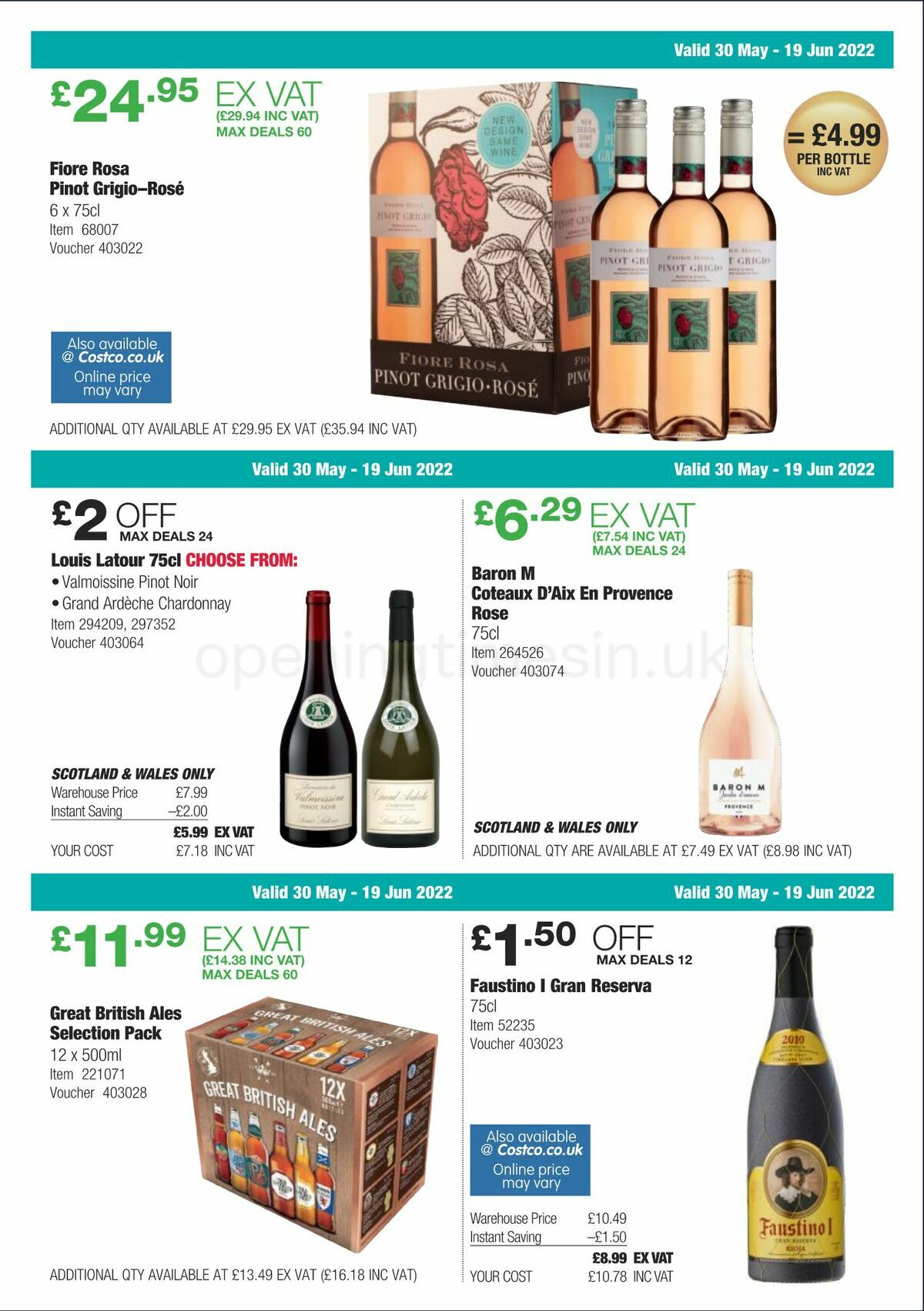 Costco Scotland & Wales Offers from 30 May