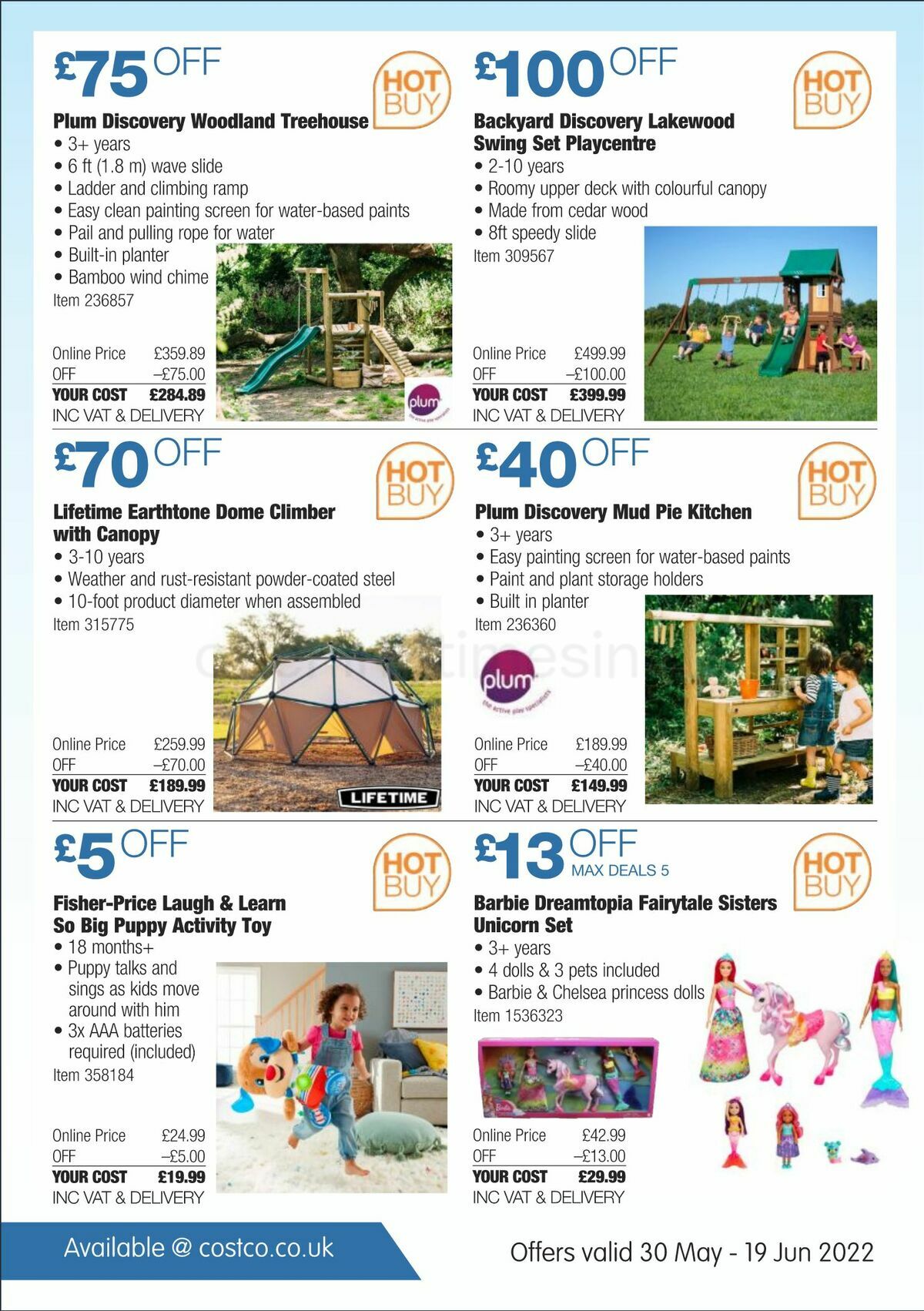 Costco Scotland & Wales Offers from 30 May