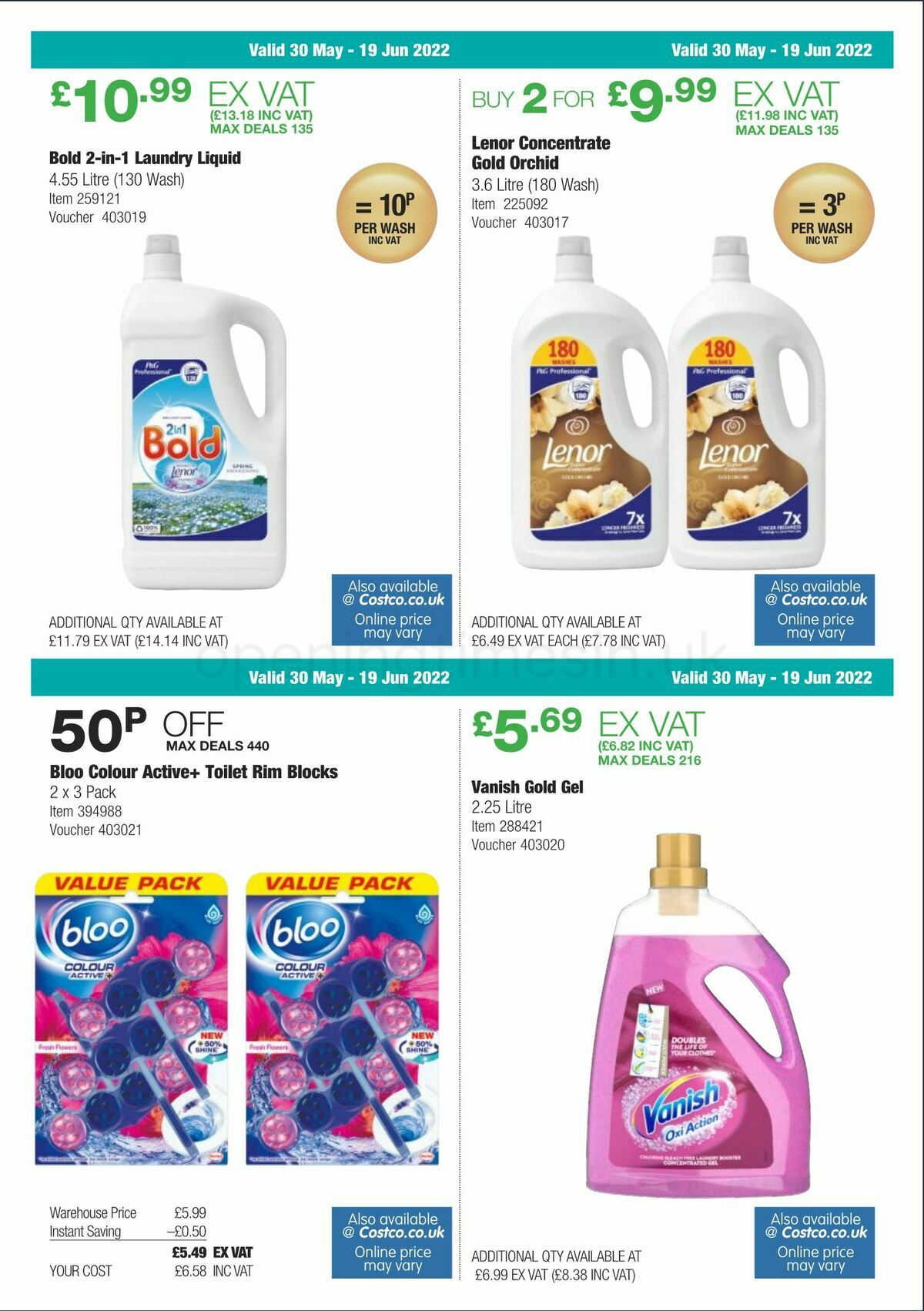 Costco Scotland & Wales Offers from 30 May