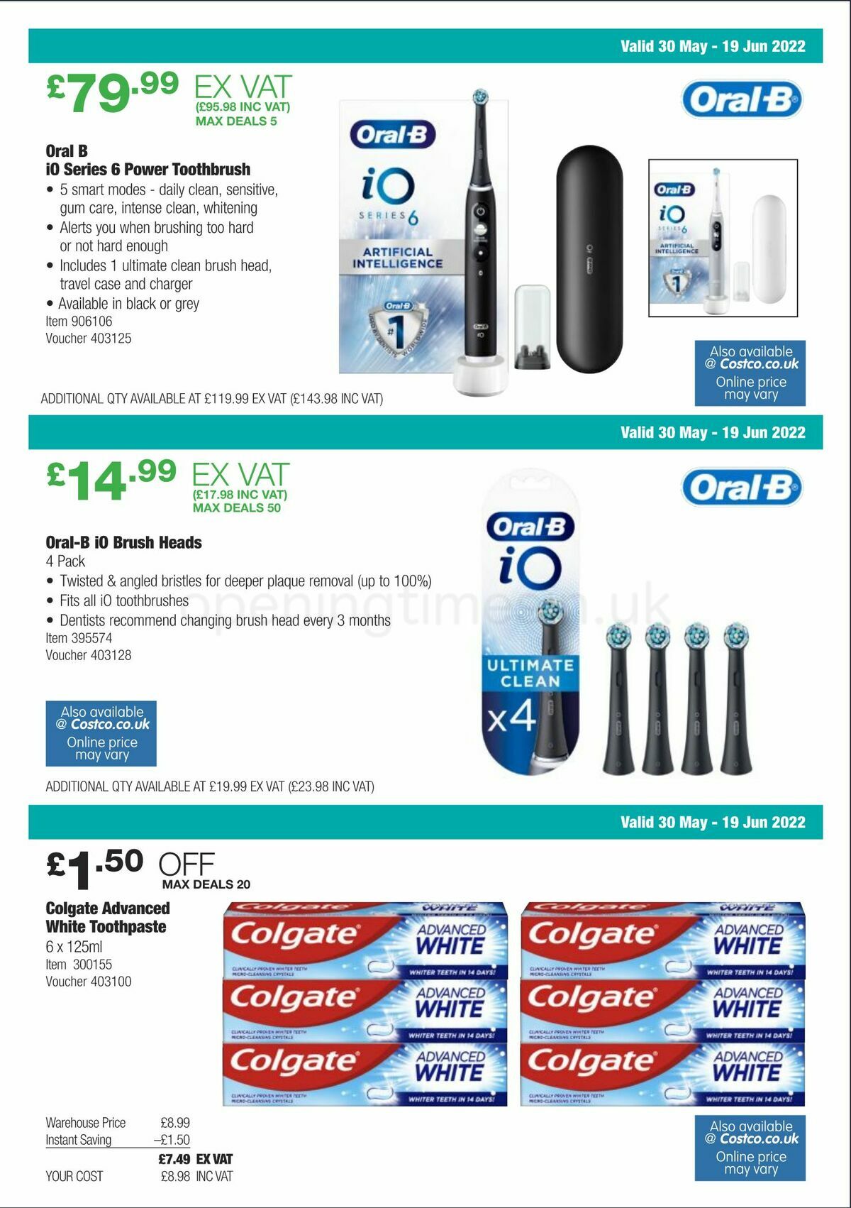 Costco Scotland & Wales Offers from 30 May