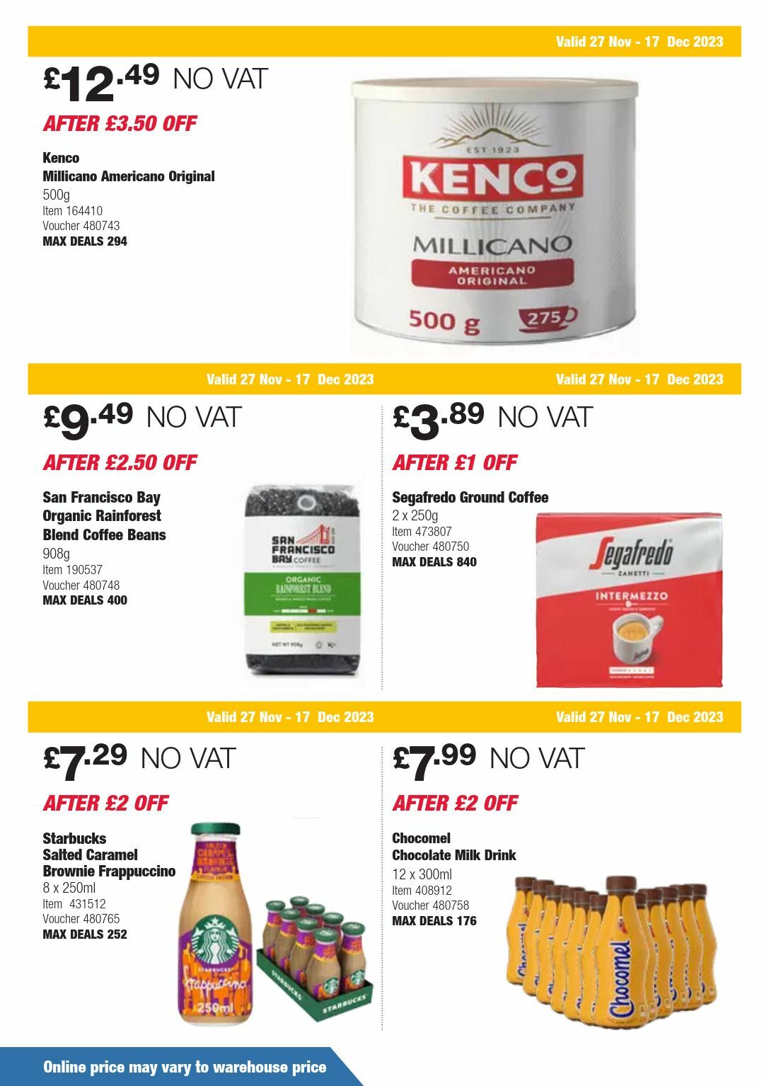 Costco Offers from 27 November