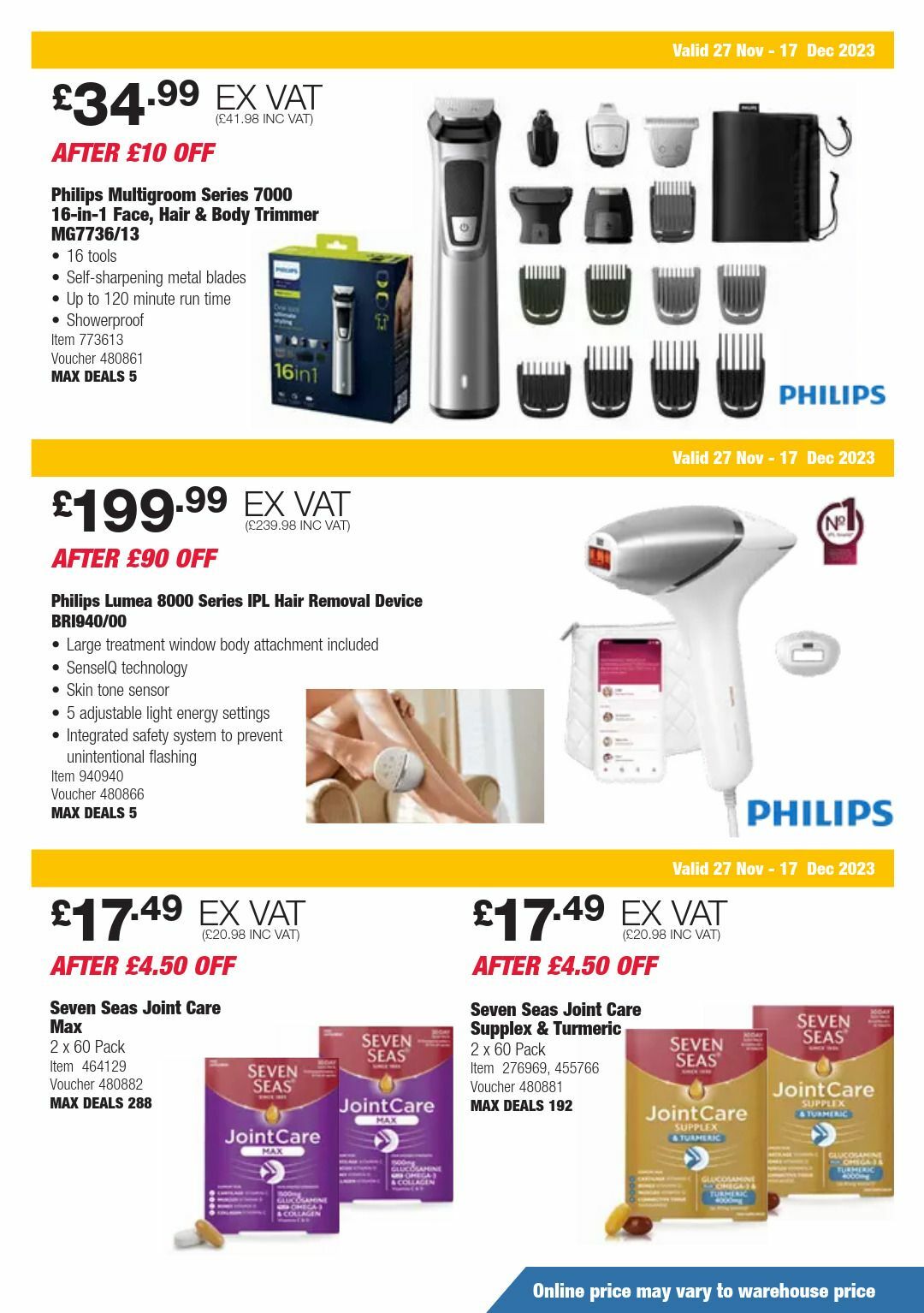 Costco Offers from 27 November