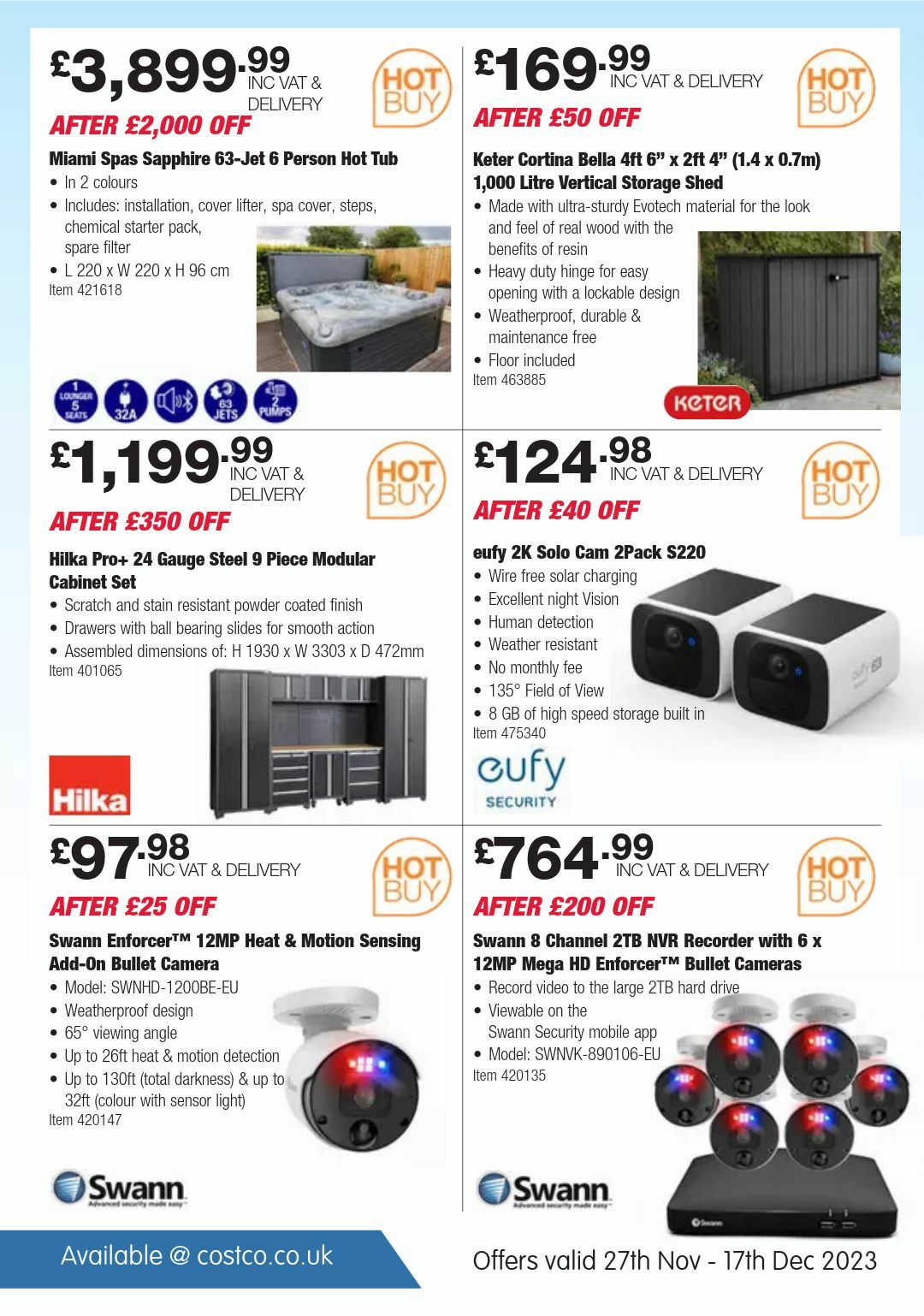 Costco Online Only Savings Offers from 27 November