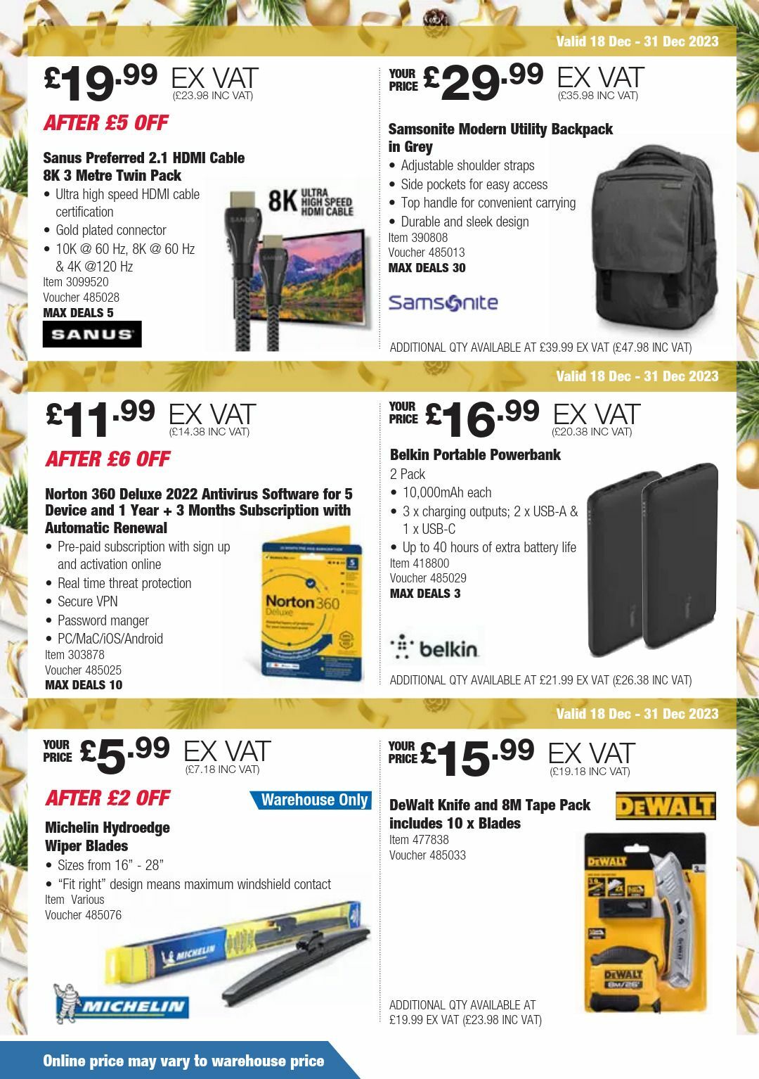 Costco Offers from 18 December