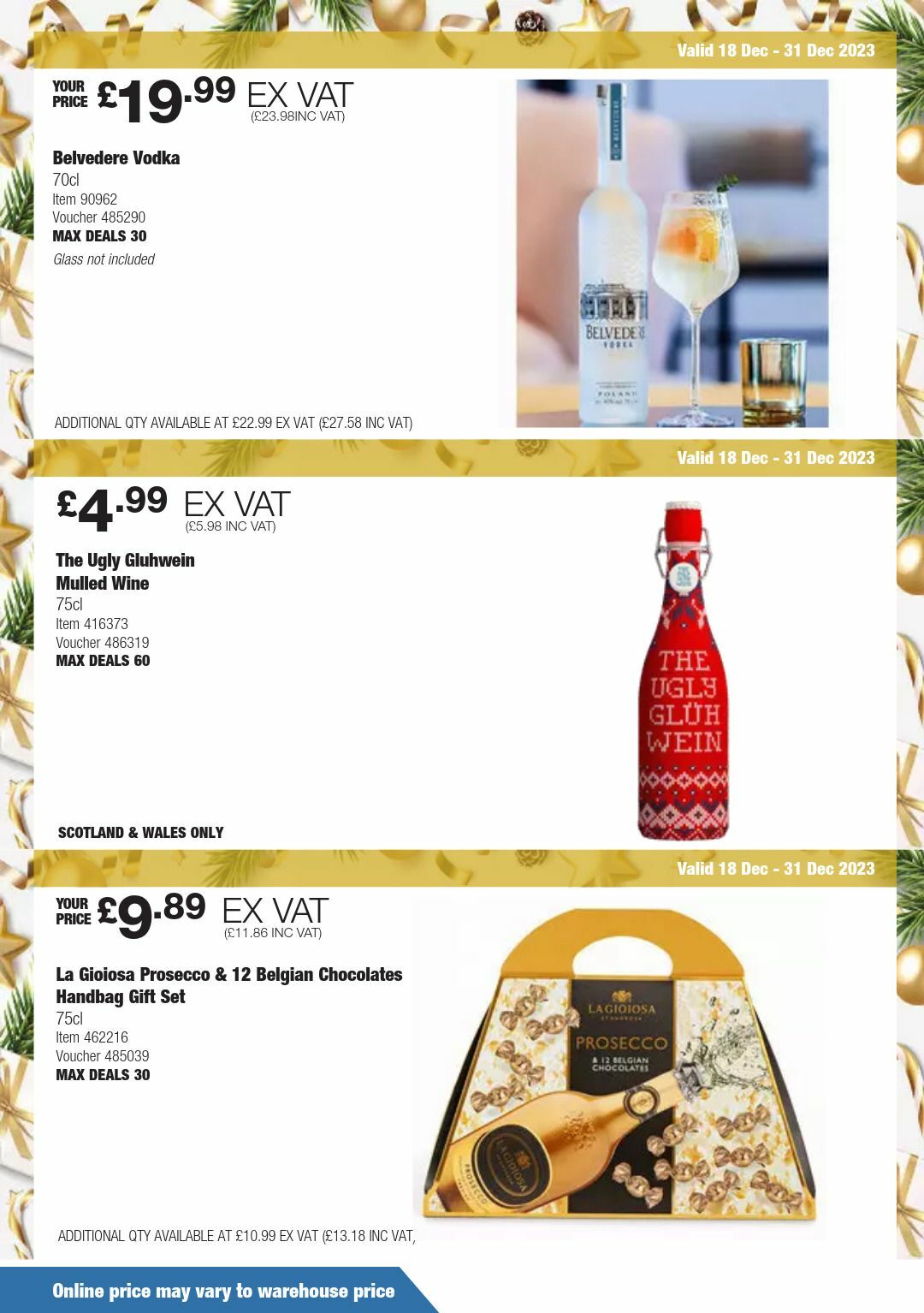 Costco Scotland & Wales Offers from 18 December