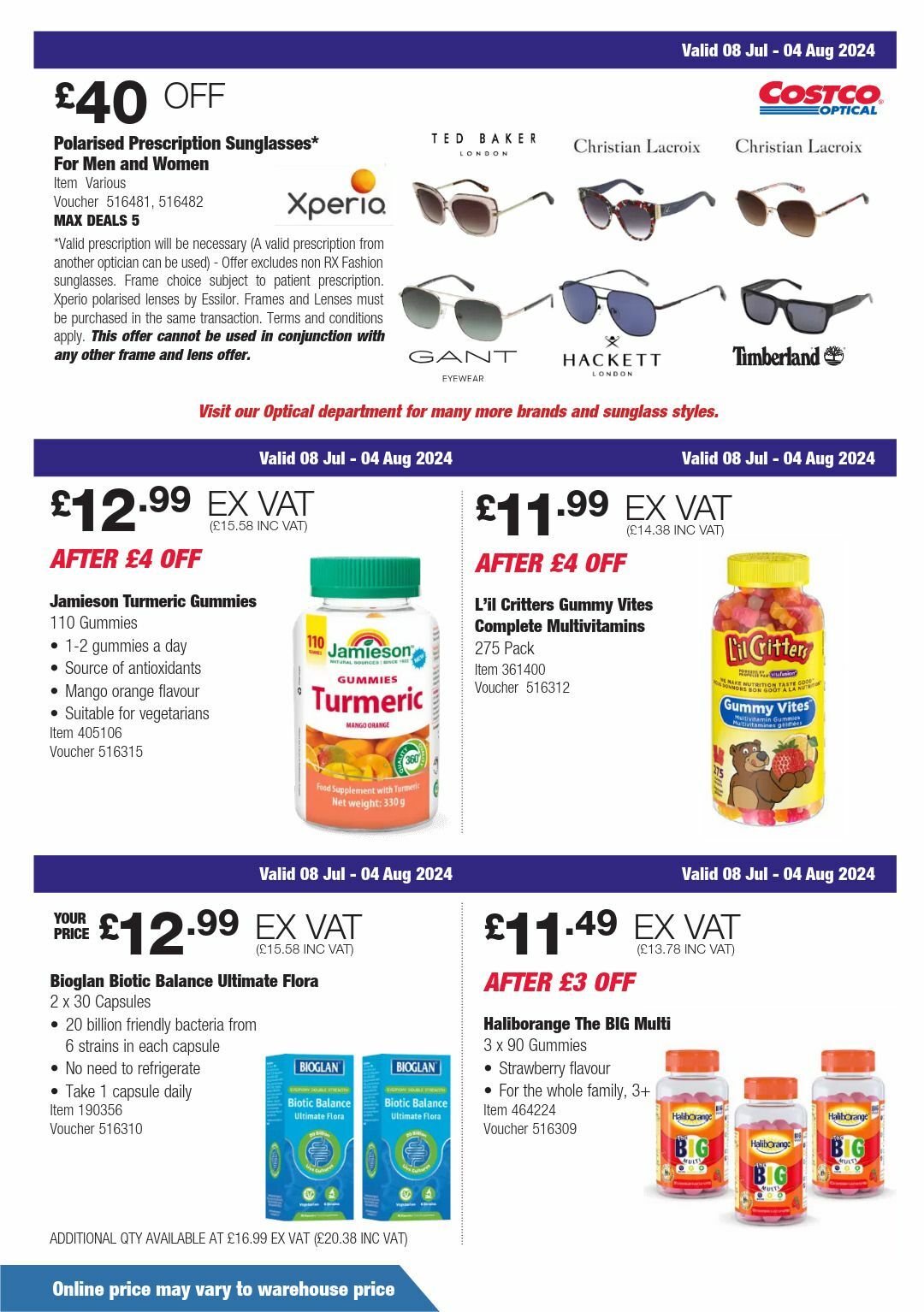 Costco Offers from 8 July