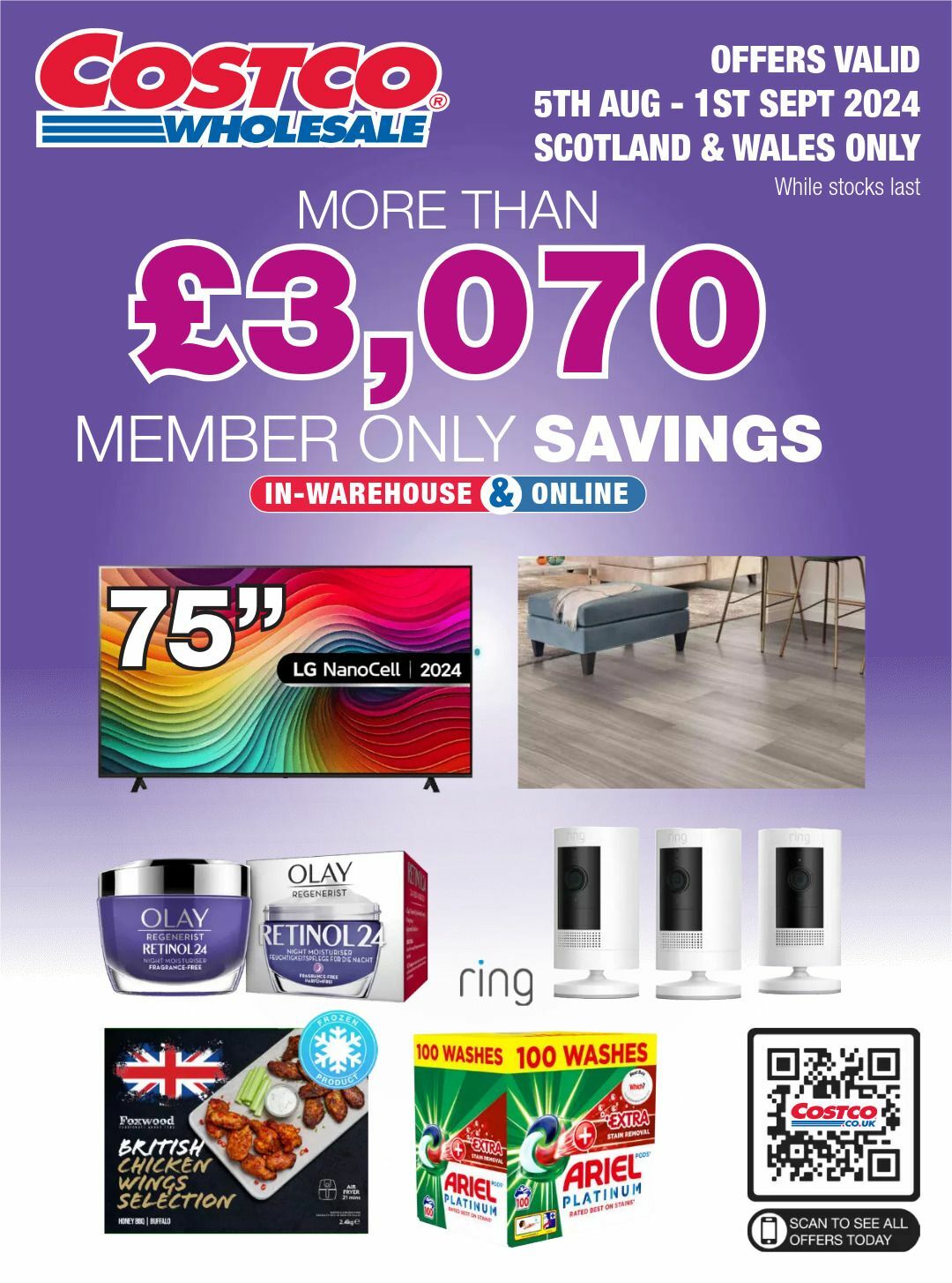 Costco Scotland & Wales Offers from 5 August