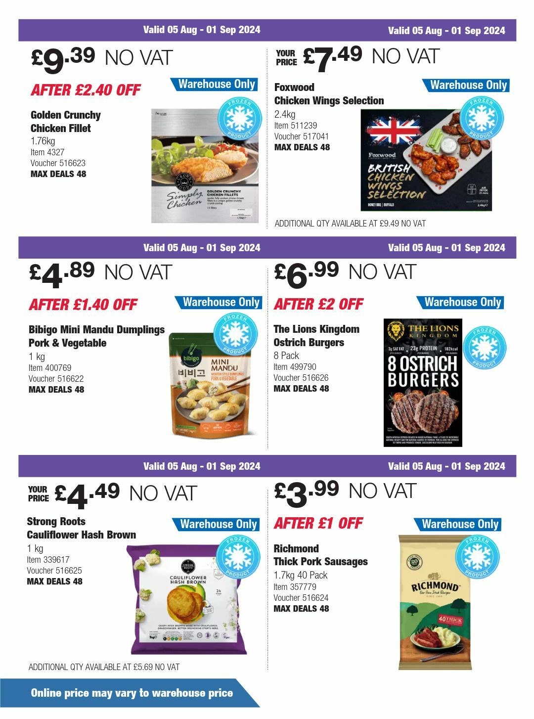 Costco Scotland & Wales Offers from 5 August