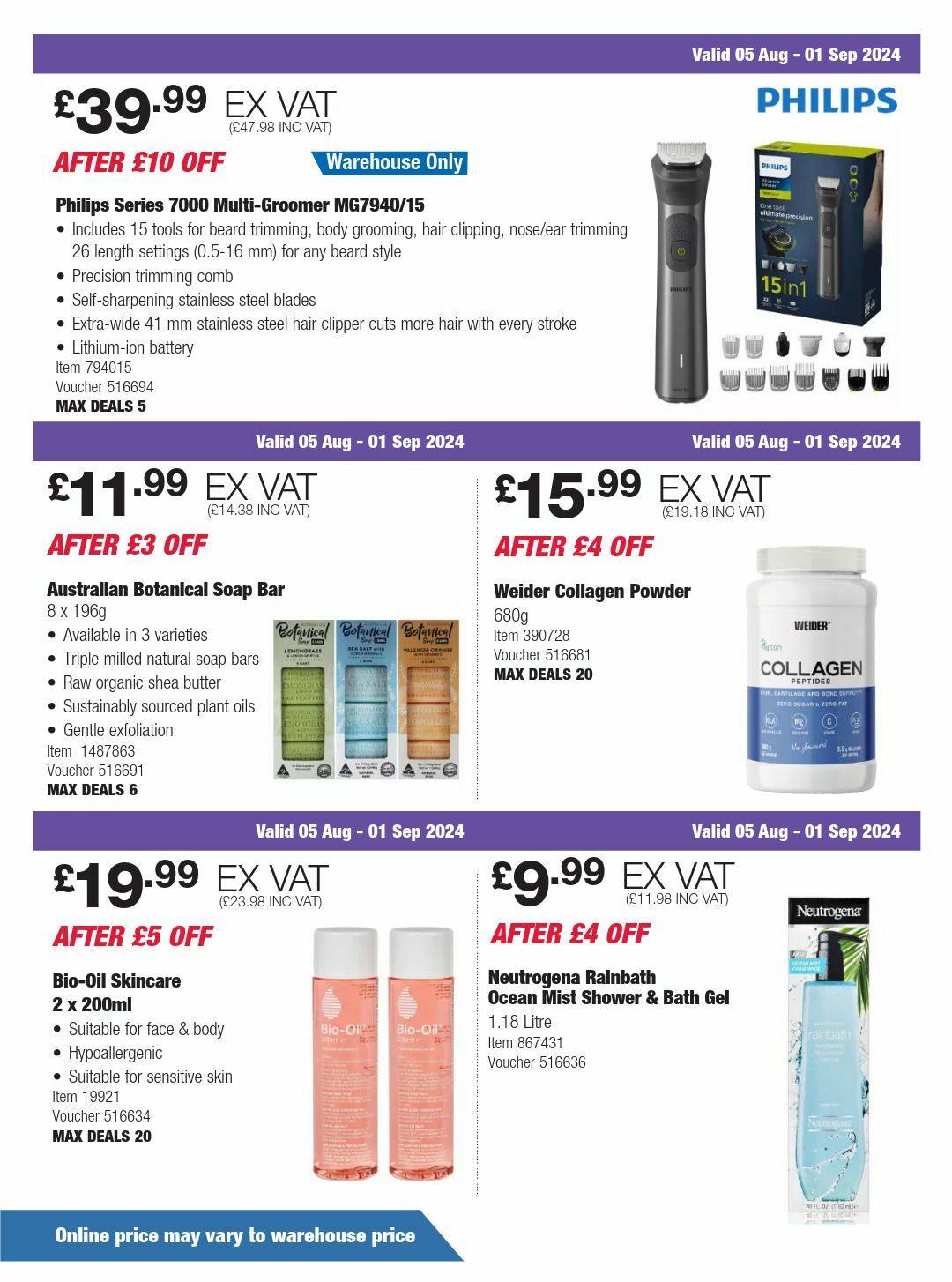 Costco Scotland & Wales Offers from 5 August