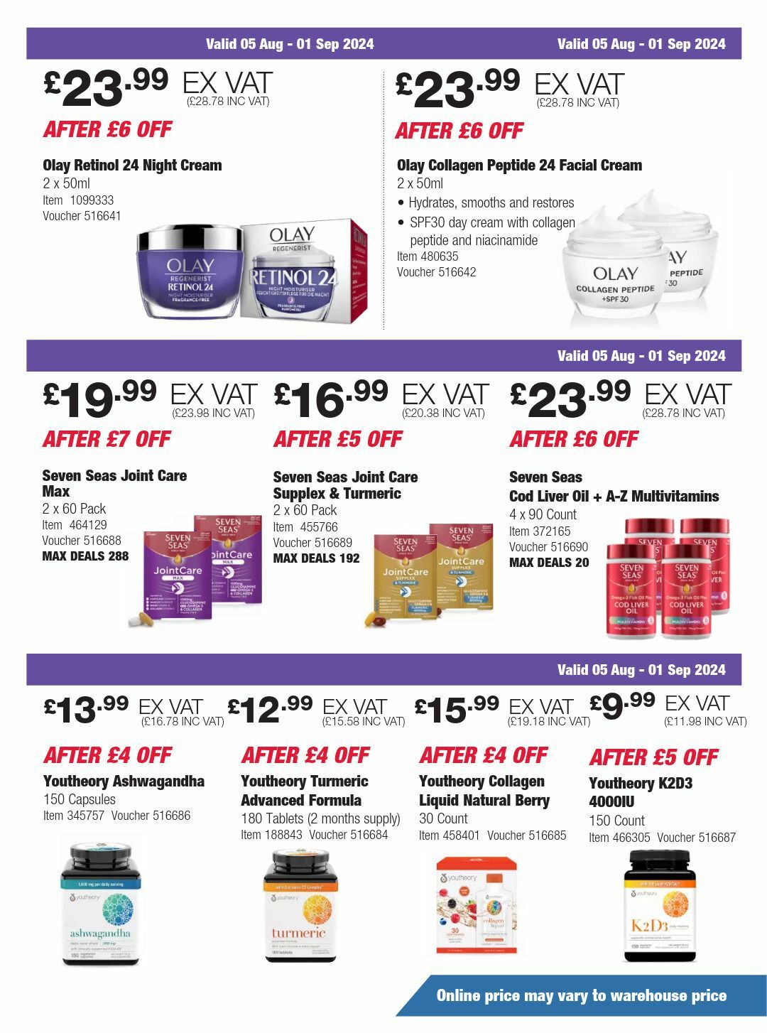 Costco Scotland & Wales Offers from 5 August