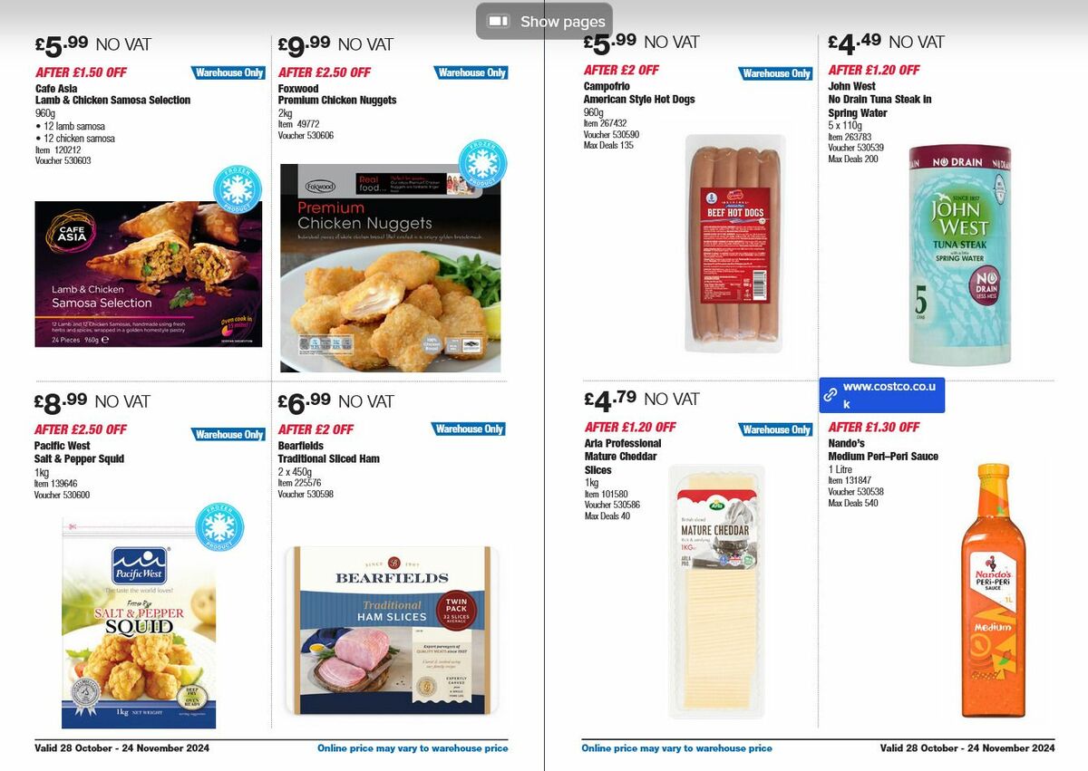 Costco Offers from 28 October