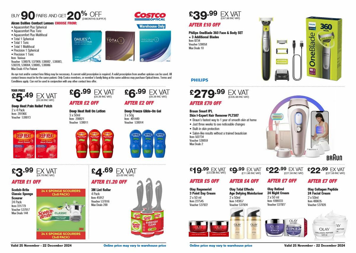 Costco Offers from 25 November