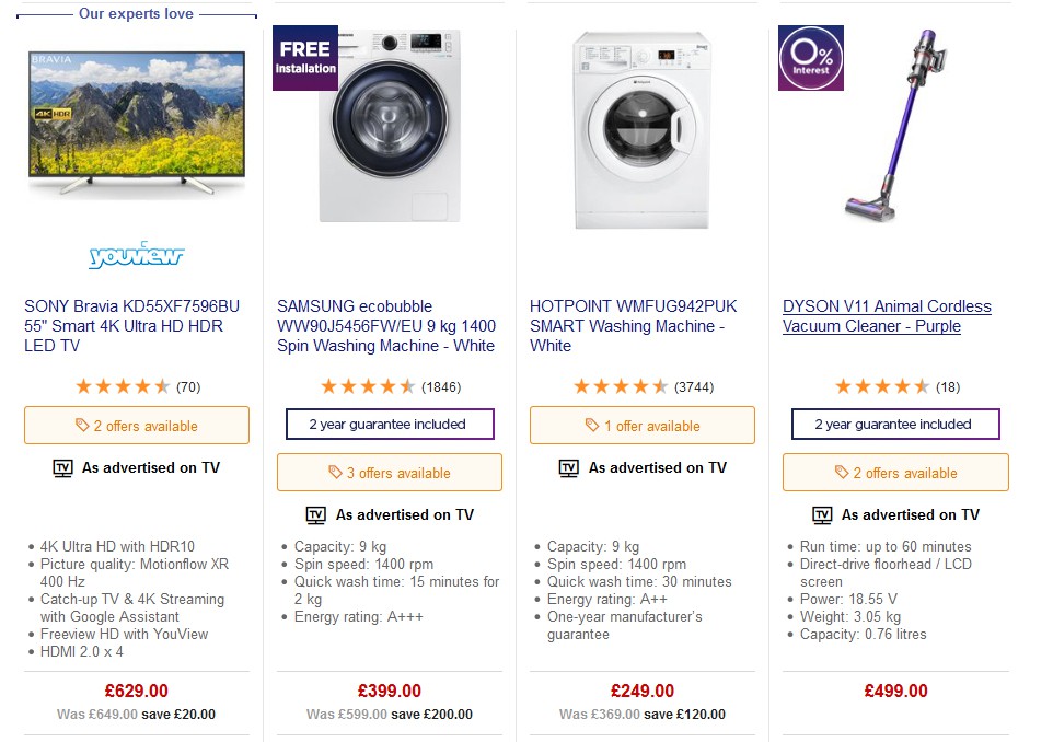 Currys Offers from 24 May