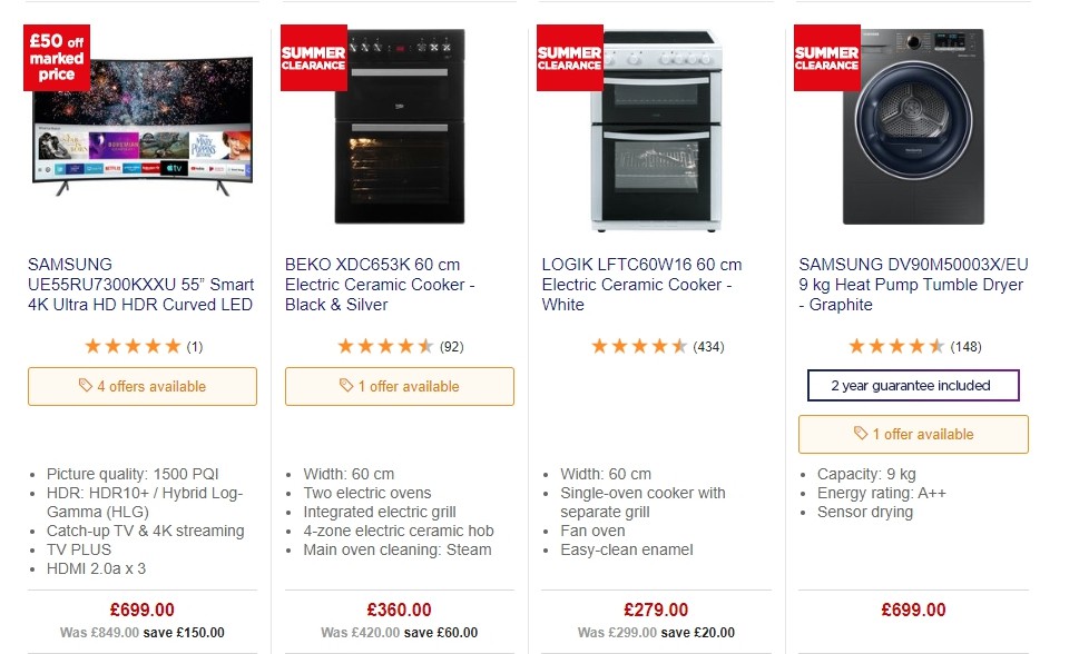 Currys Offers from 14 June