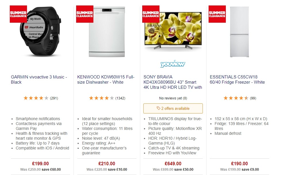 Currys Offers from 14 June