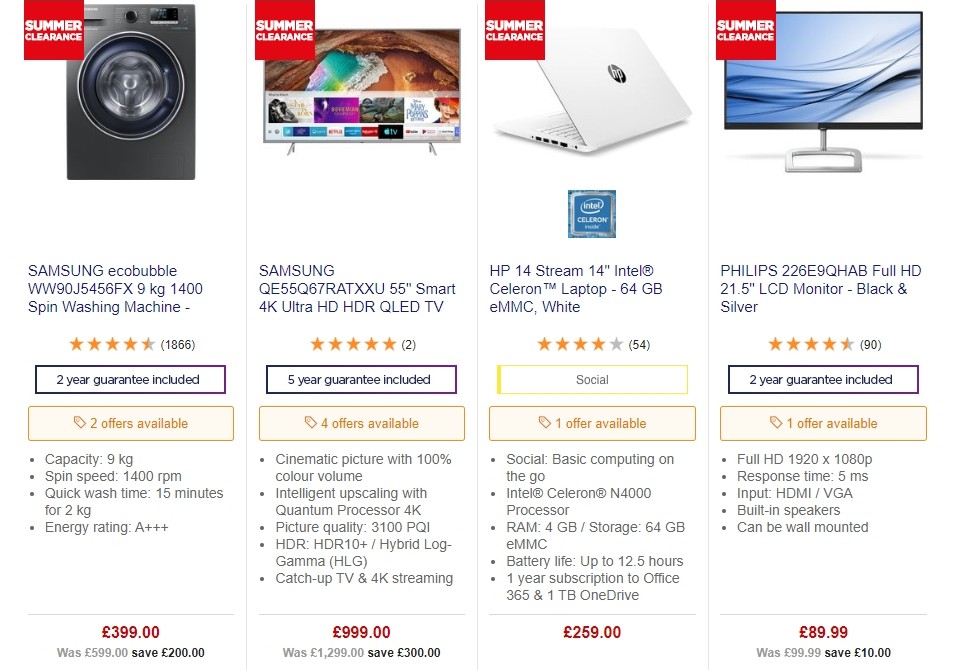 Currys Offers from 14 June