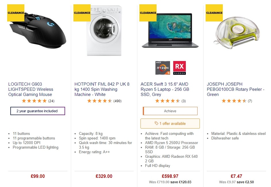 Currys Offers from 19 July