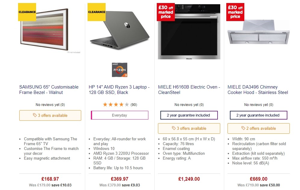 Currys Offers from 19 July