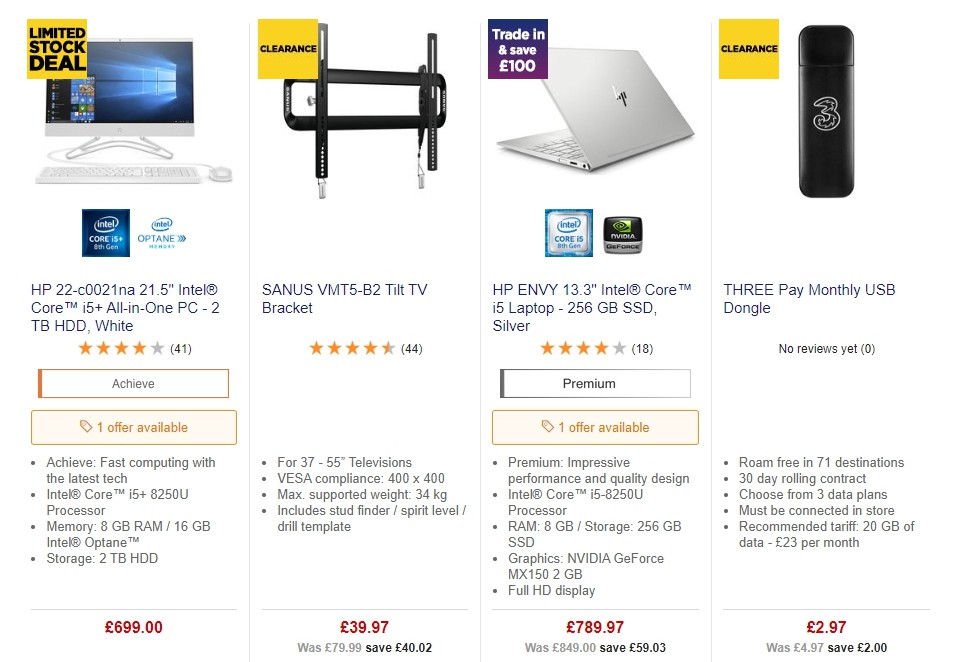 Currys Offers from 19 July