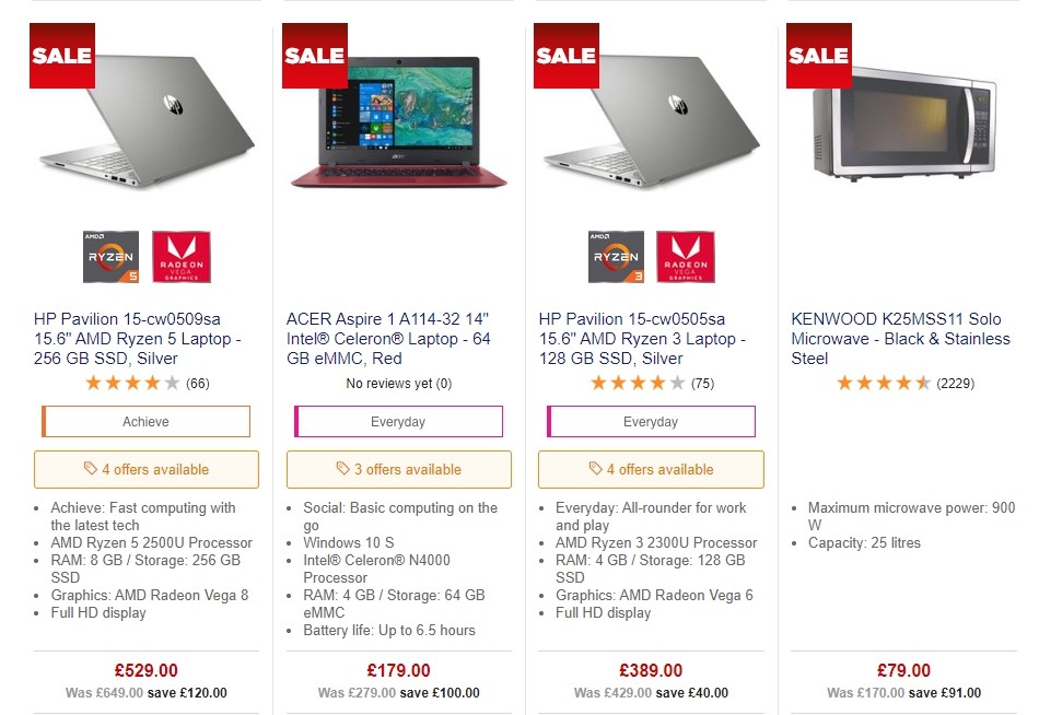 Currys Offers from 20 September