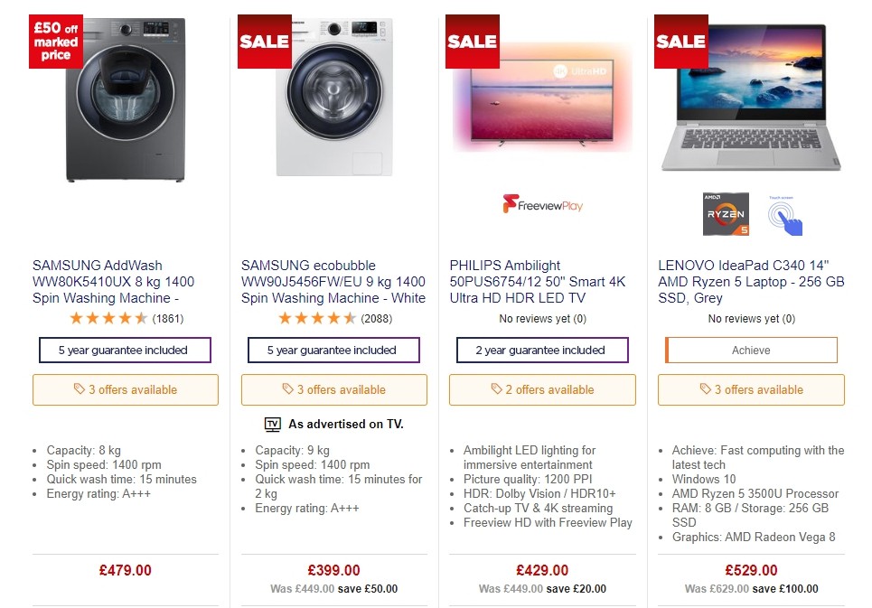 Currys Offers from 20 September