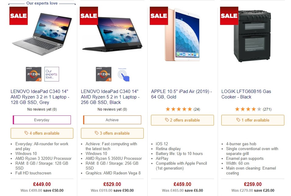 Currys Offers from 20 September