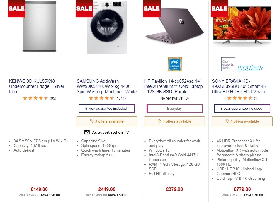 Currys Offers from 20 September