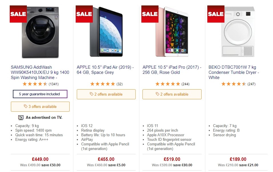 Currys Offers from 20 September